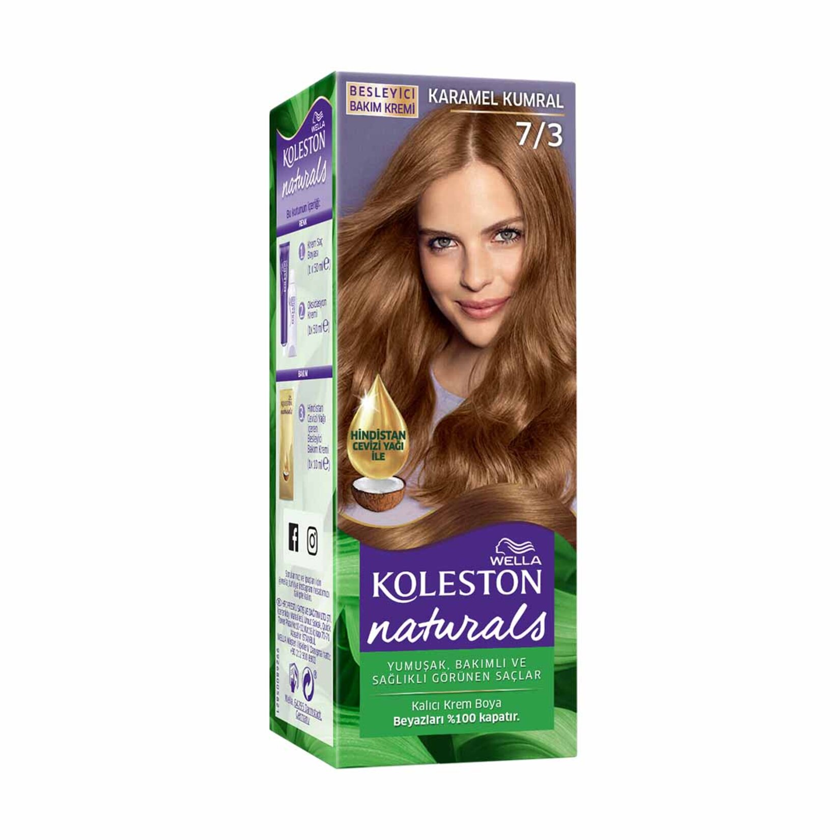 Koleston Naturals Saç Boyası 7/3 Karamel Kumral 110 Ml - Görsel 1