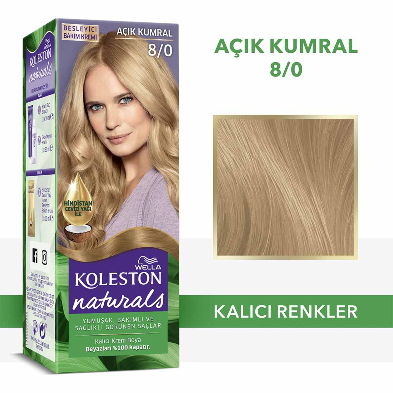 Koleston Naturals Saç Boyası 8/0 Açık Kumral 110 Ml - Görsel 2