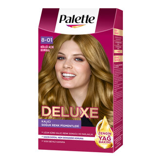 Palette Deluxe 8-01 Küllü Açık Kumral Saç Boyası 115 Ml
