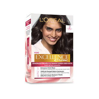 Excellence Creme Saç Boyası - 2 Siyah 192 Ml