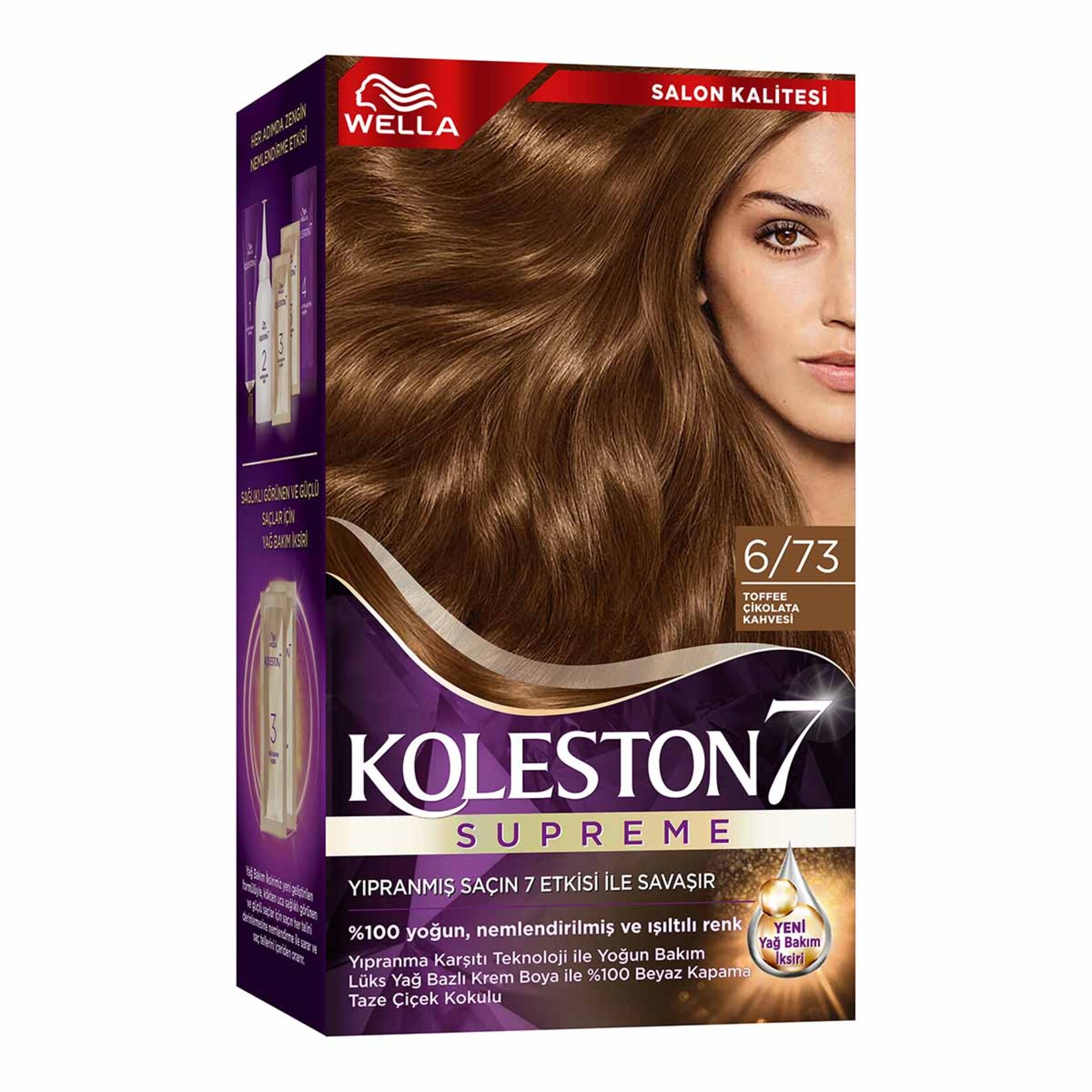 Koleston Supreme Saç Boyası 6/73 Toffee Çikolata Kahvesi 135 Ml - Görsel 1