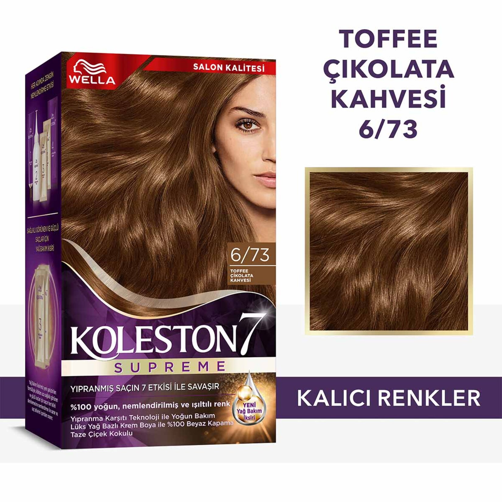 Koleston Supreme Saç Boyası 6/73 Toffee Çikolata Kahvesi 135 Ml - Görsel 2