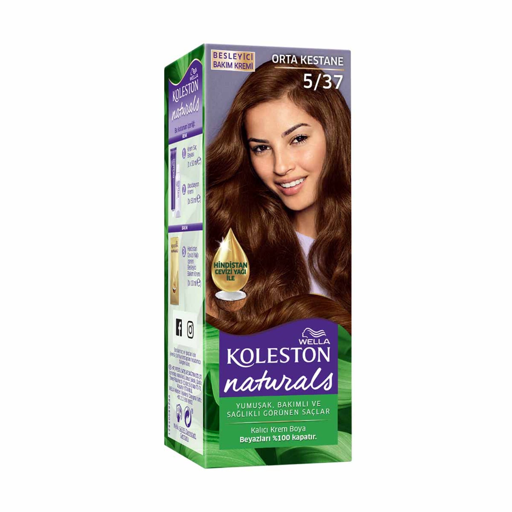 Wella Koleston Naturals Saç Boyası 5/37 Orta Kestane - Görsel 1
