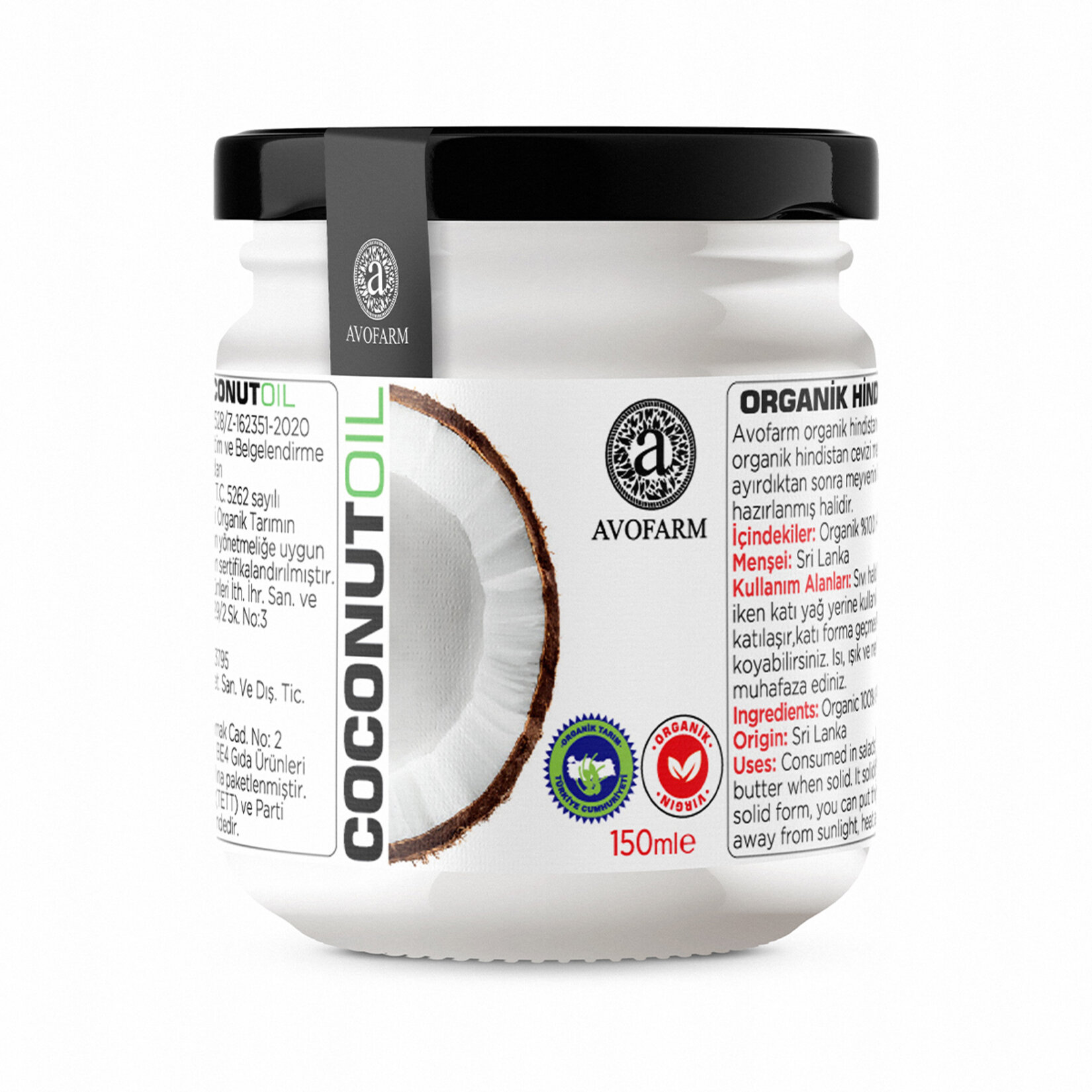 Avofarm Organik Hindistan Cevizi Yağı 150 Ml