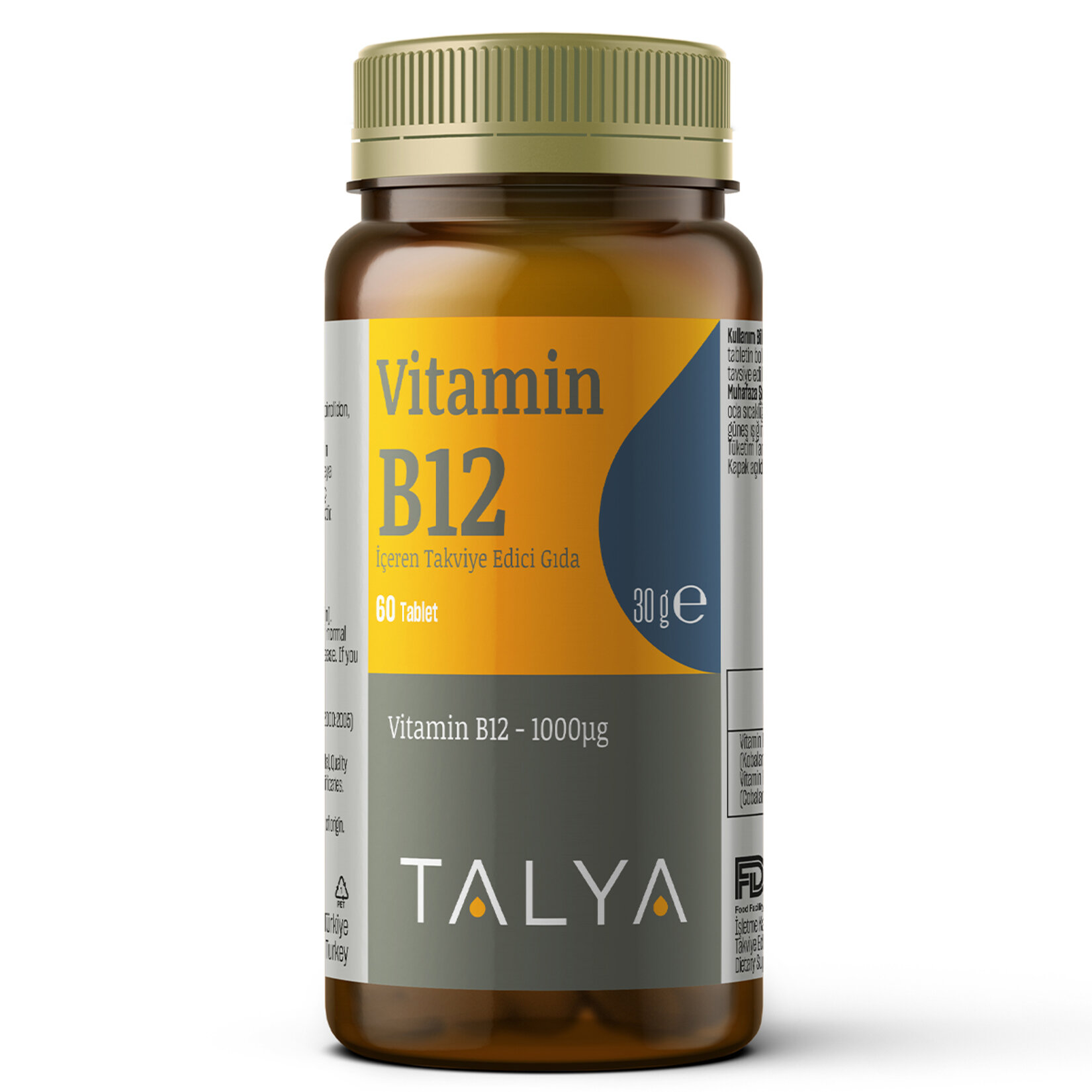 Talya Vitamin B12 İçeren Takviye Edici Gıda 60 Tablet 30 G