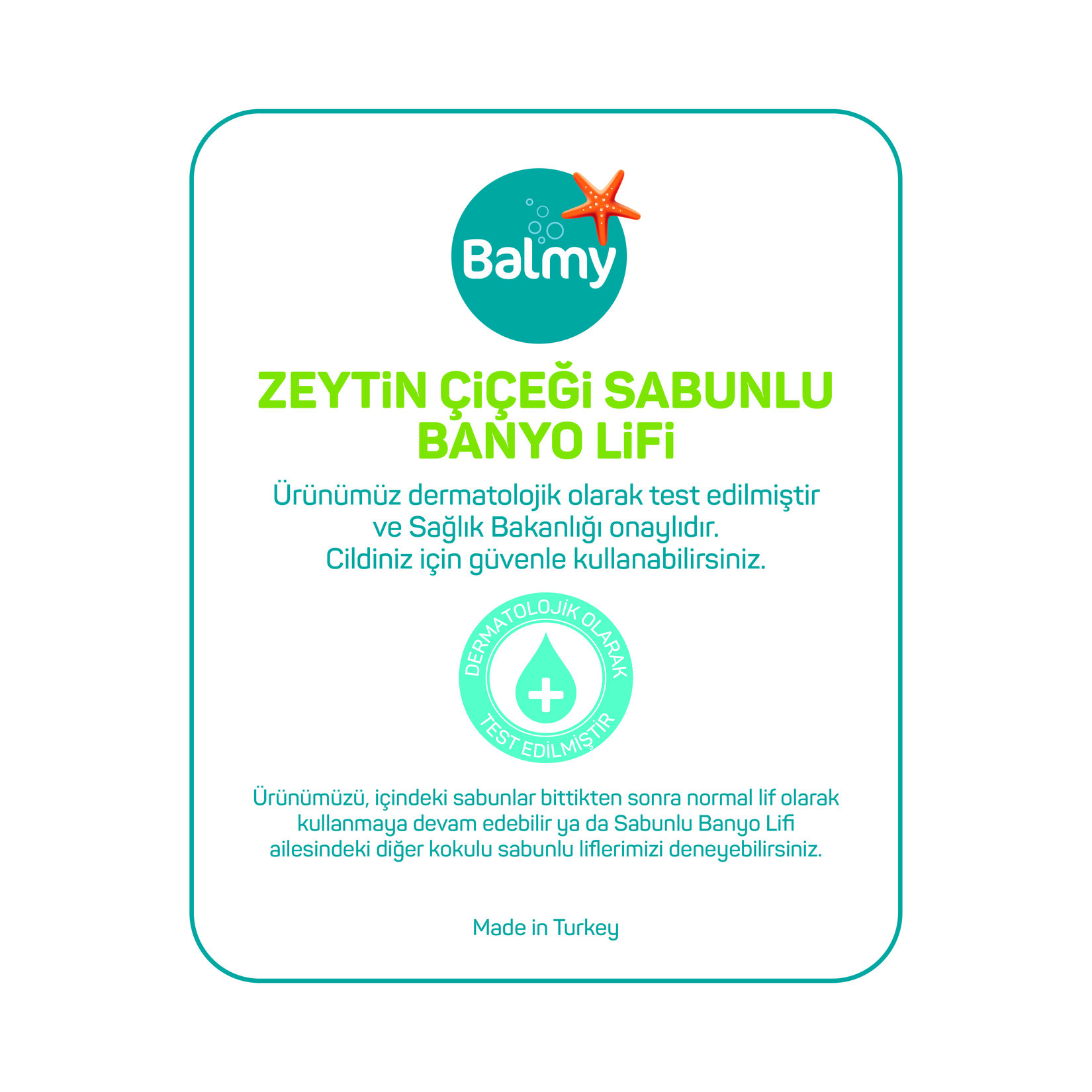 Balmy Zeytin Çiçeği Sabunlu Banyo Lifi - Görsel 4