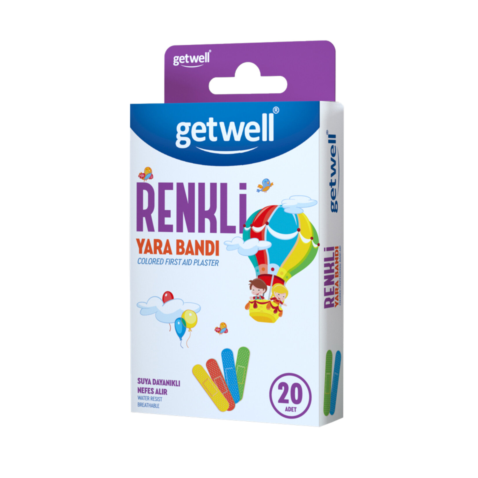 Getwell Renkli Yara Bandı 20 Adet