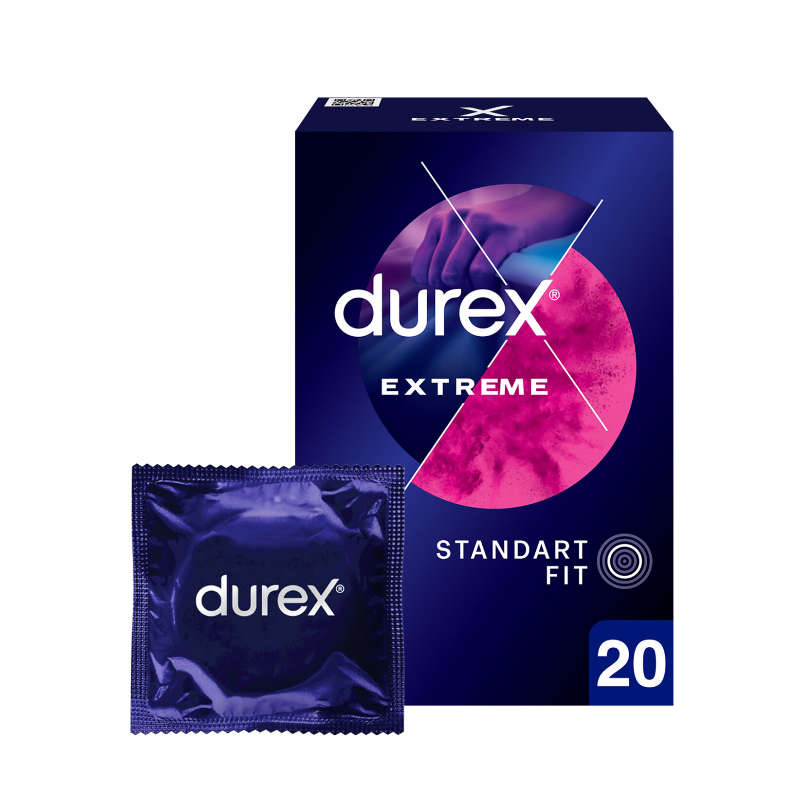 Durex Extreme Geciktiricili ve Tırtıklı Prezervatif 20'li - Görsel 1