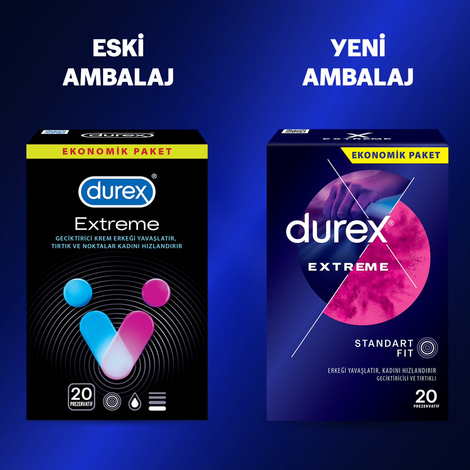 Durex Extreme Geciktiricili ve Tırtıklı Prezervatif 20'li - Görsel 4