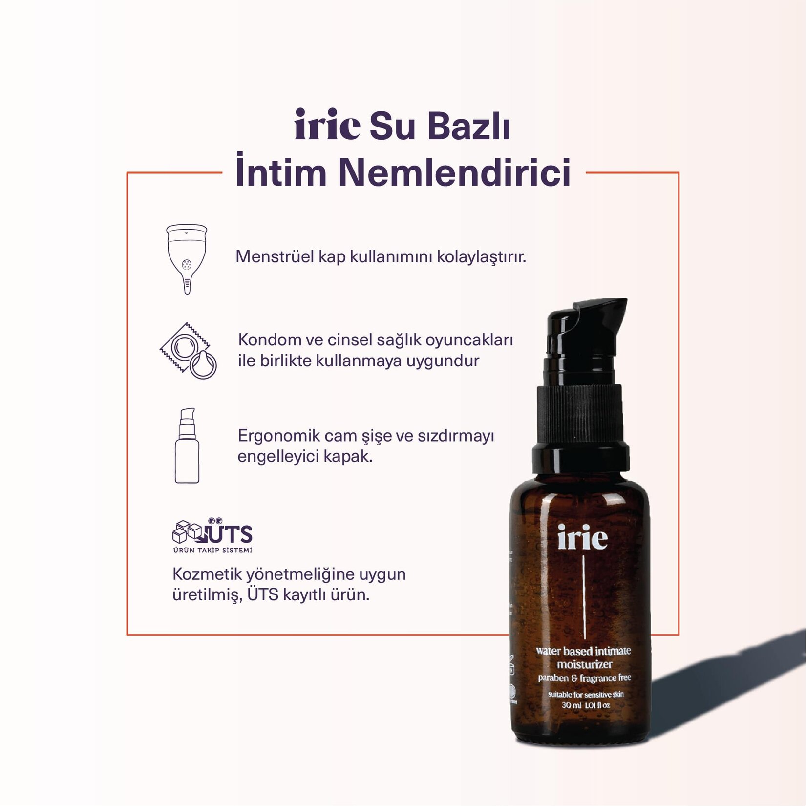 irie İntım Nemlendirici Su Bazlı Jel 30 Ml - Görsel 2