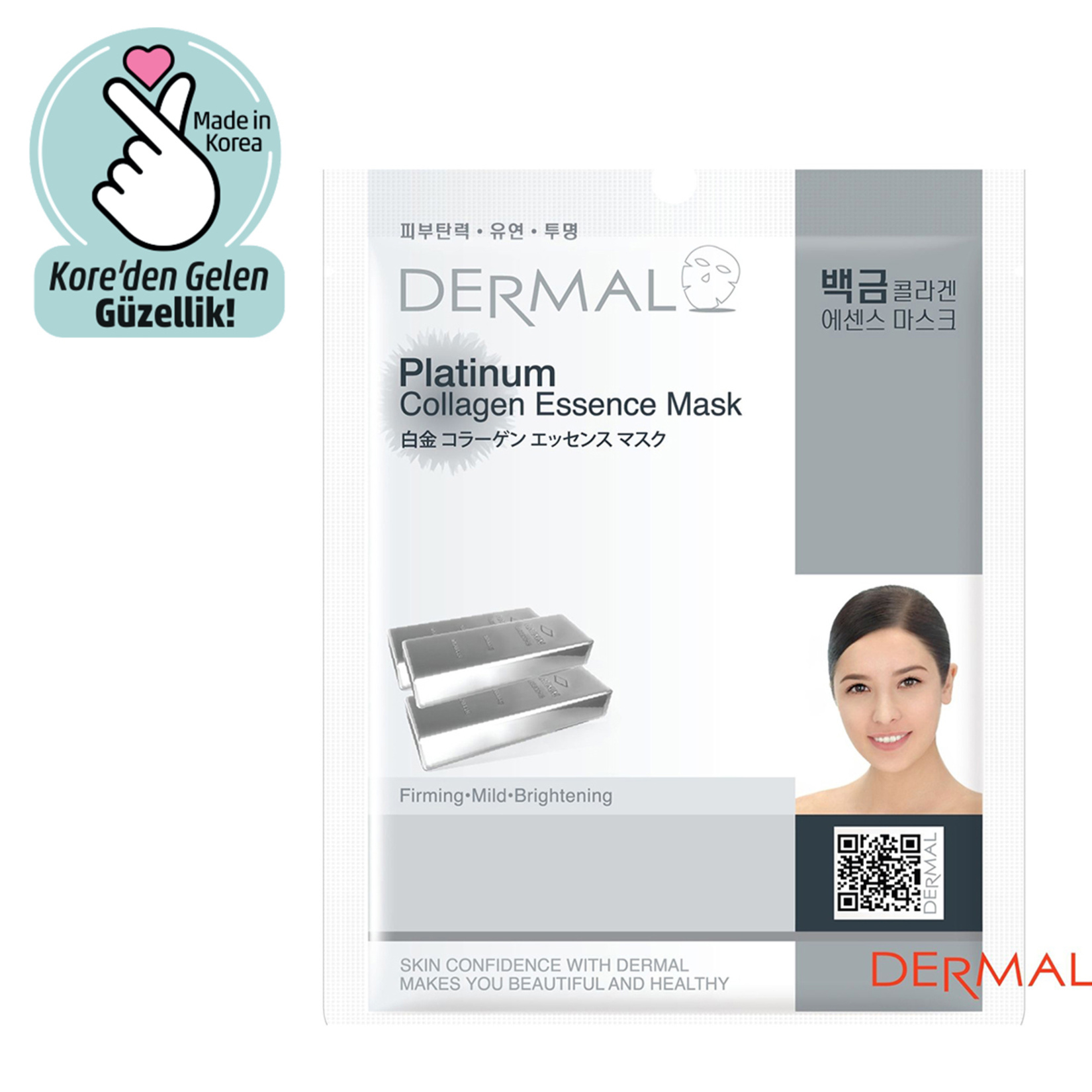 Dermal Aydınlatıcı Platinum Kolajen Maske  23G