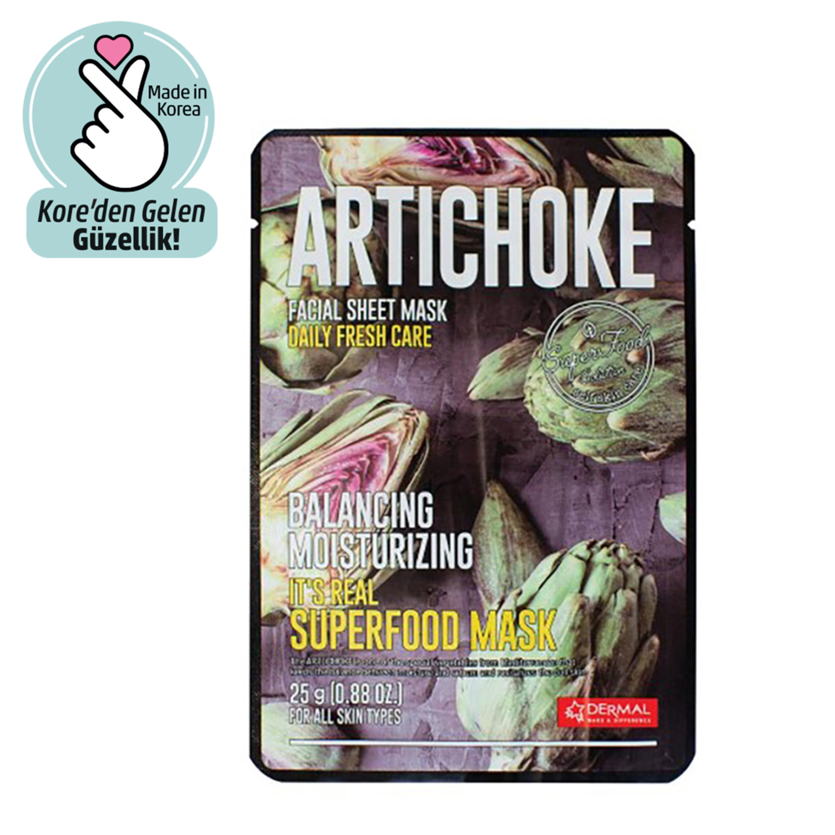 Dermal Dengeleyici & Nemlendirici Enginar Maskesi 25G