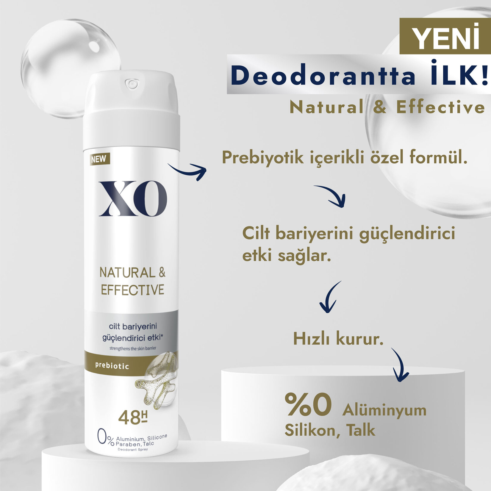 Xo Natural & Effective Kadın Deodorant 150 Ml - Görsel 2