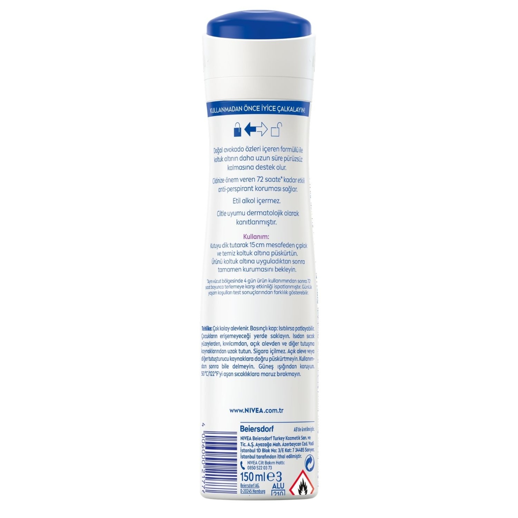 NIVEA Kadın Sprey Deodorant Double Effect 72 Saat Anti-perspirant 50 Ml - Görsel 2