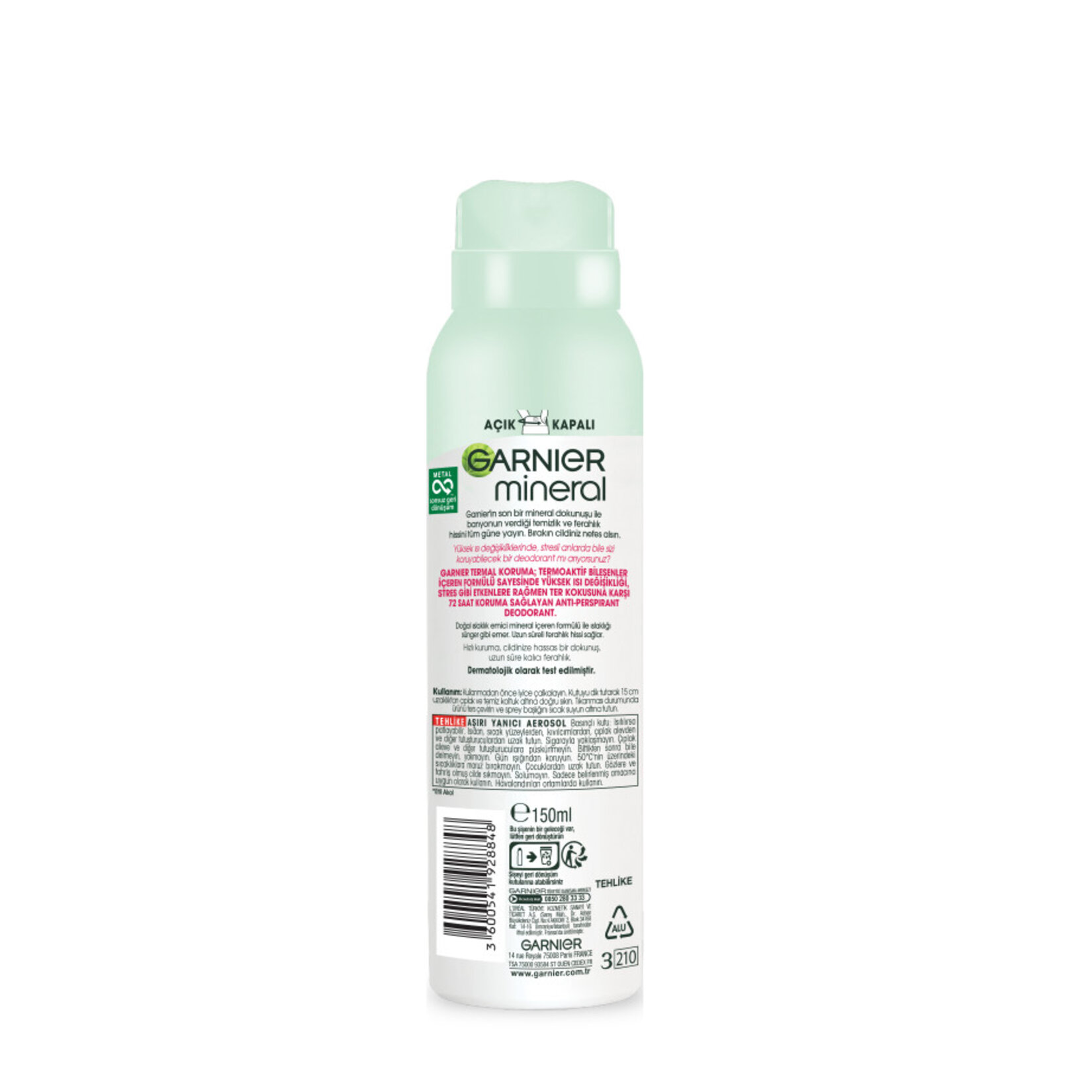 Garnier Mineral Termal Koruma Sprey Deodorant - Görsel 2