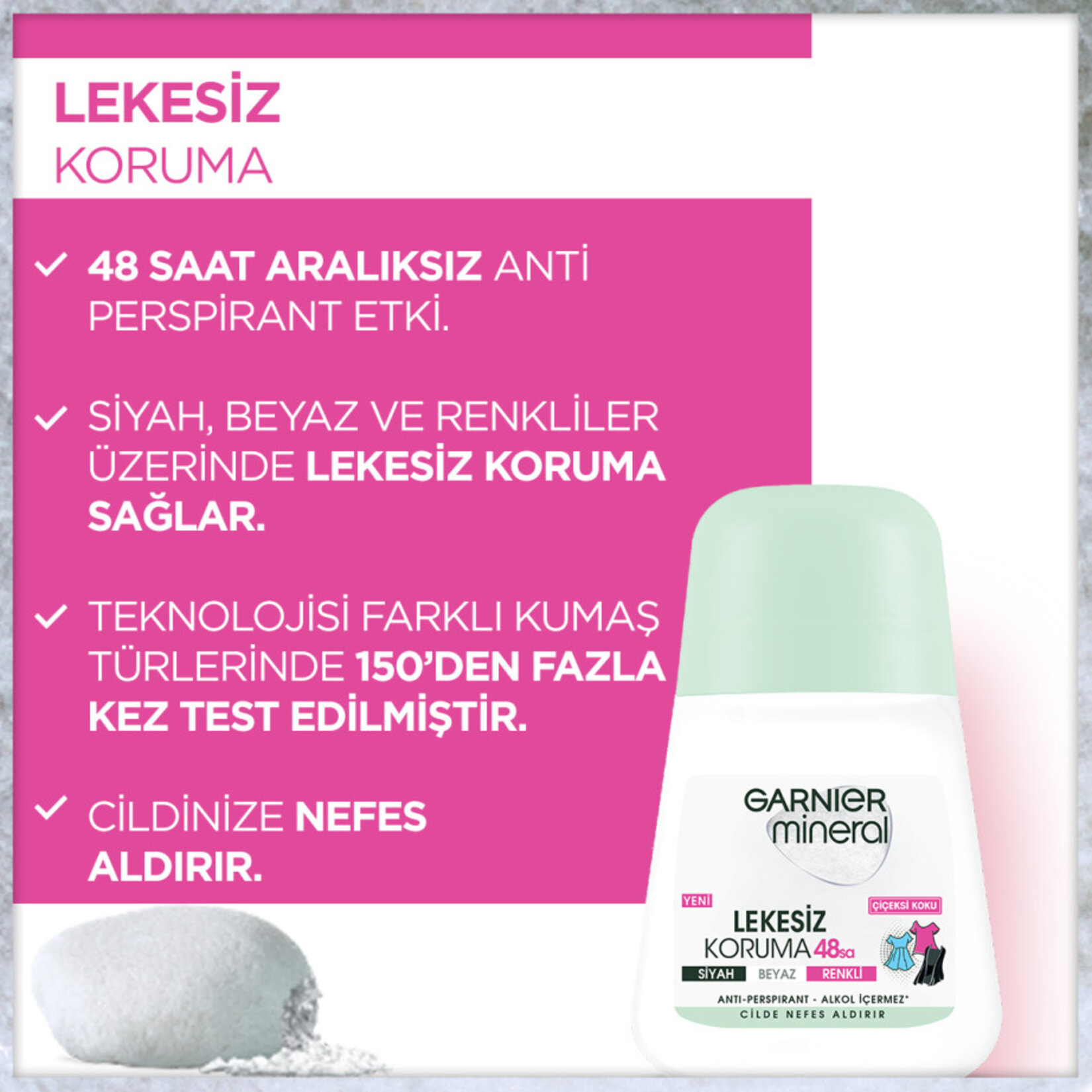 Garnier Mineral Lekesiz Koruma Roll-On Deodorant - Görsel 4