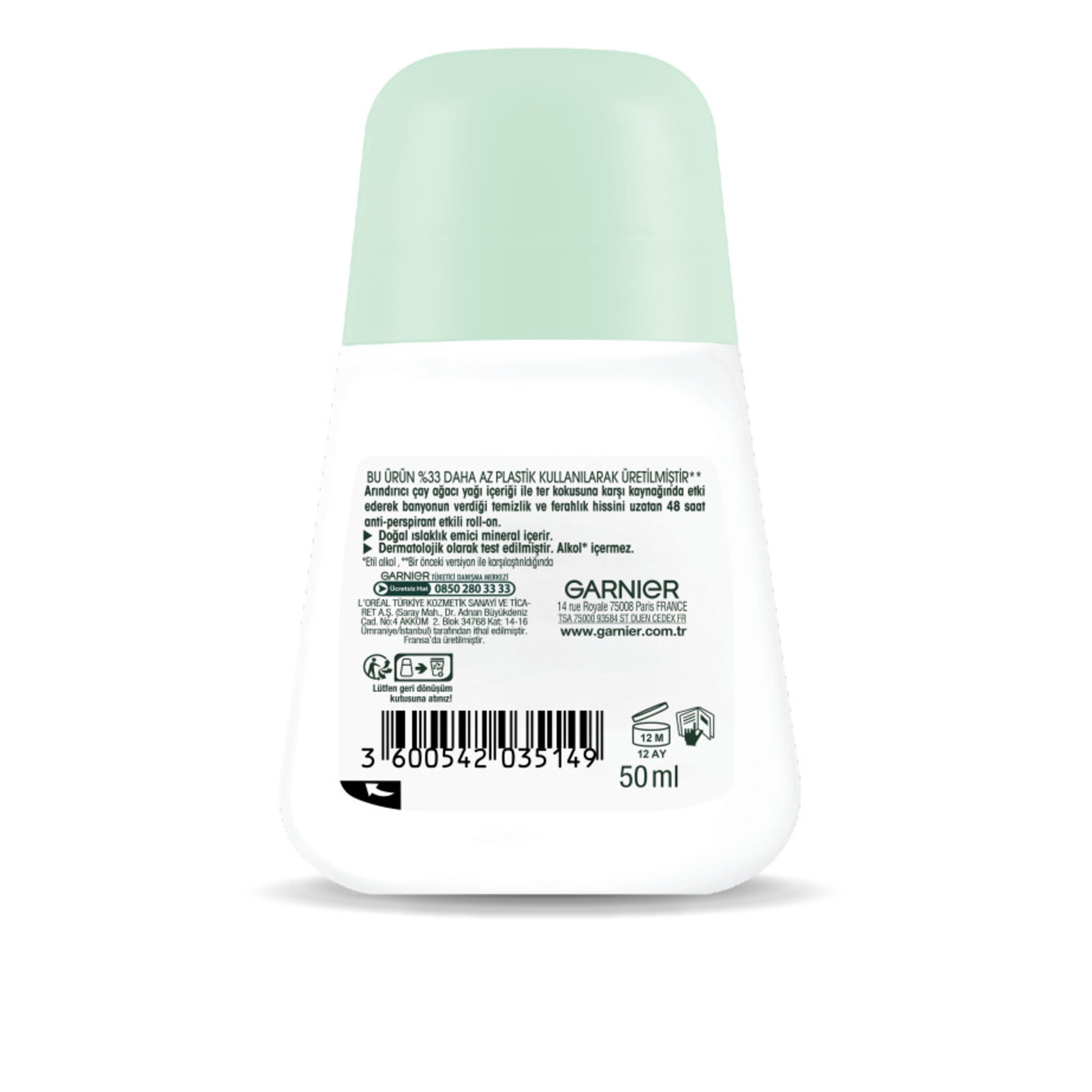 Garnier Mineral Saf&Temiz Roll-On 50 Ml - Görsel 2