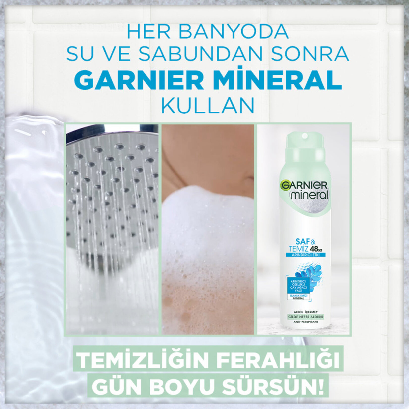 Garnier Mineral Saf&Temiz Sprey Deodorant - Görsel 4