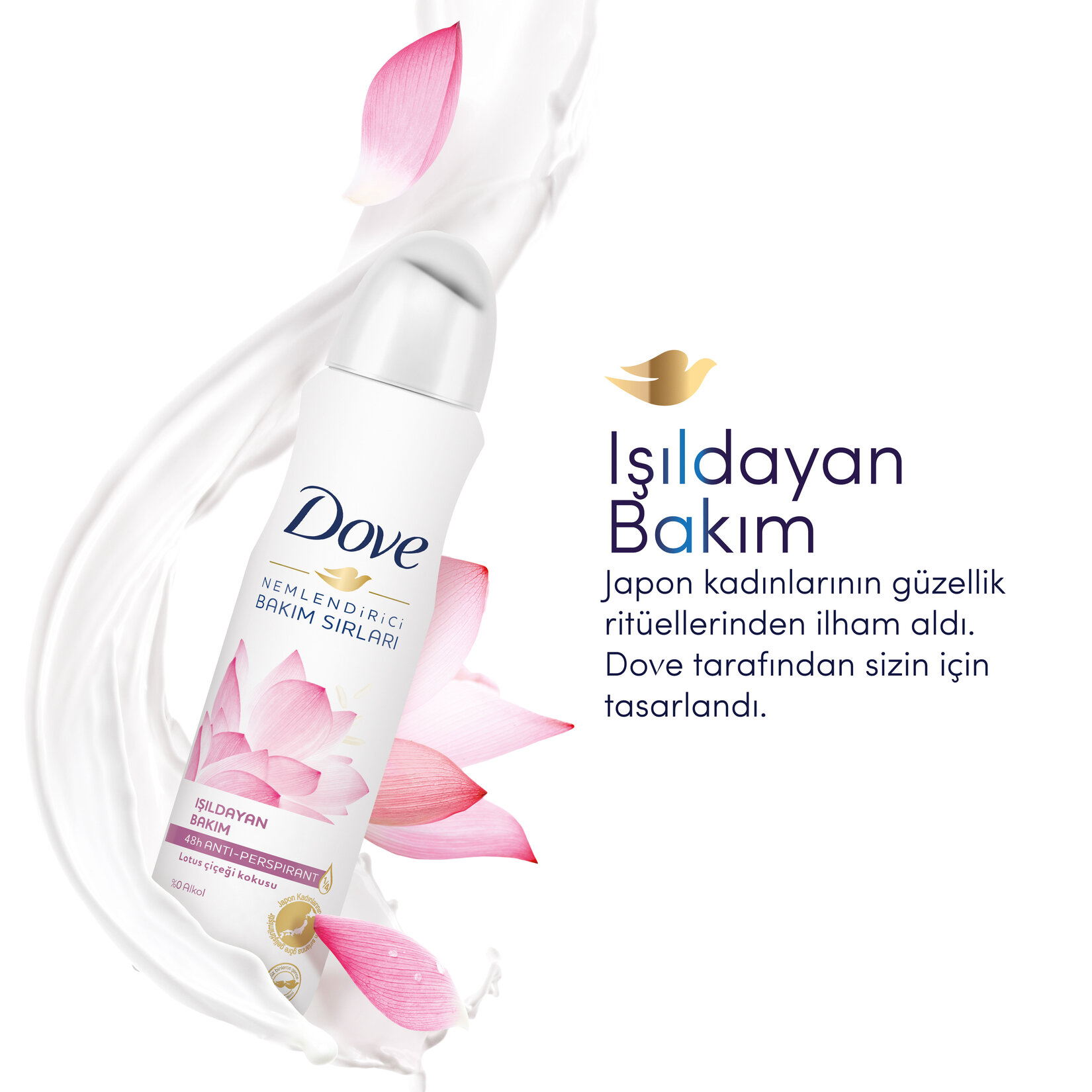 Dove Kadın Sprey Deodorant Nemlendirici Bakım Lotus Çiçeği 150 Ml - Görsel 4