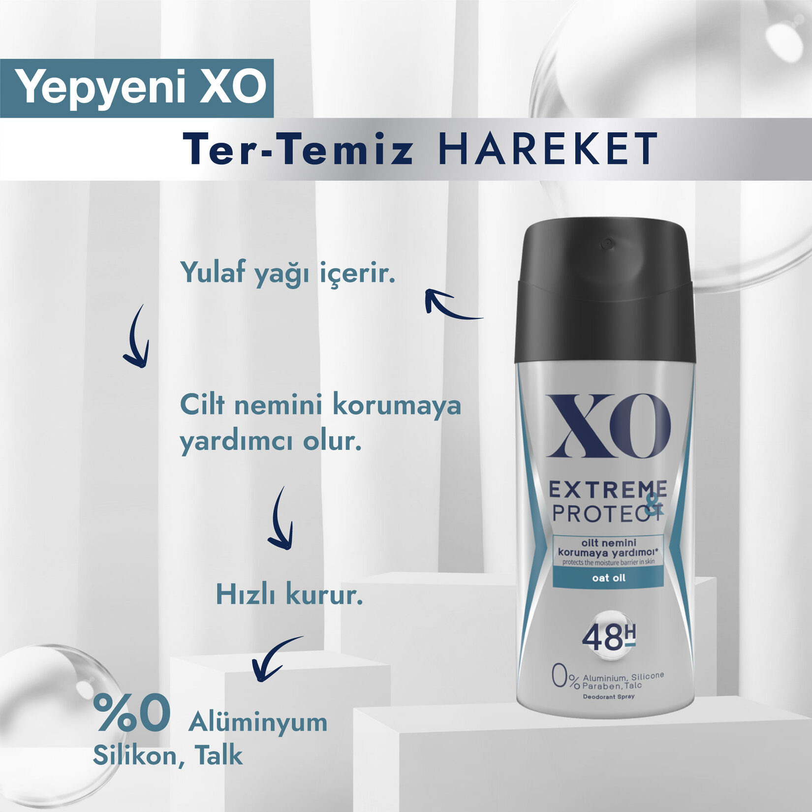 Xo Extreme & Protect Erkek Deodorant 150 Ml - Görsel 2