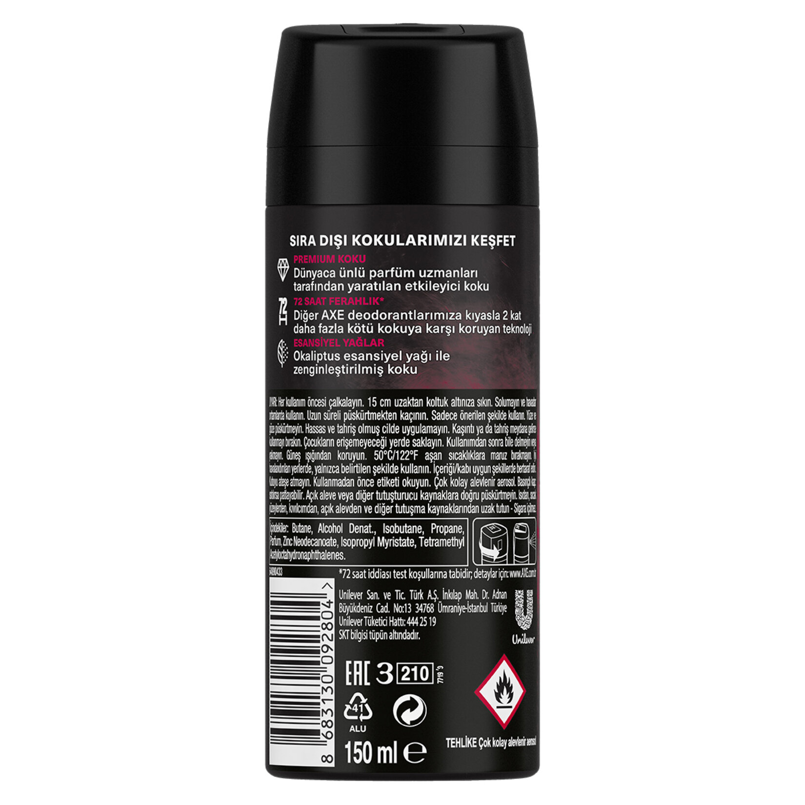 Axe Cherry Spritz Erkek Sprey Deodorant 150 Ml - Görsel 2