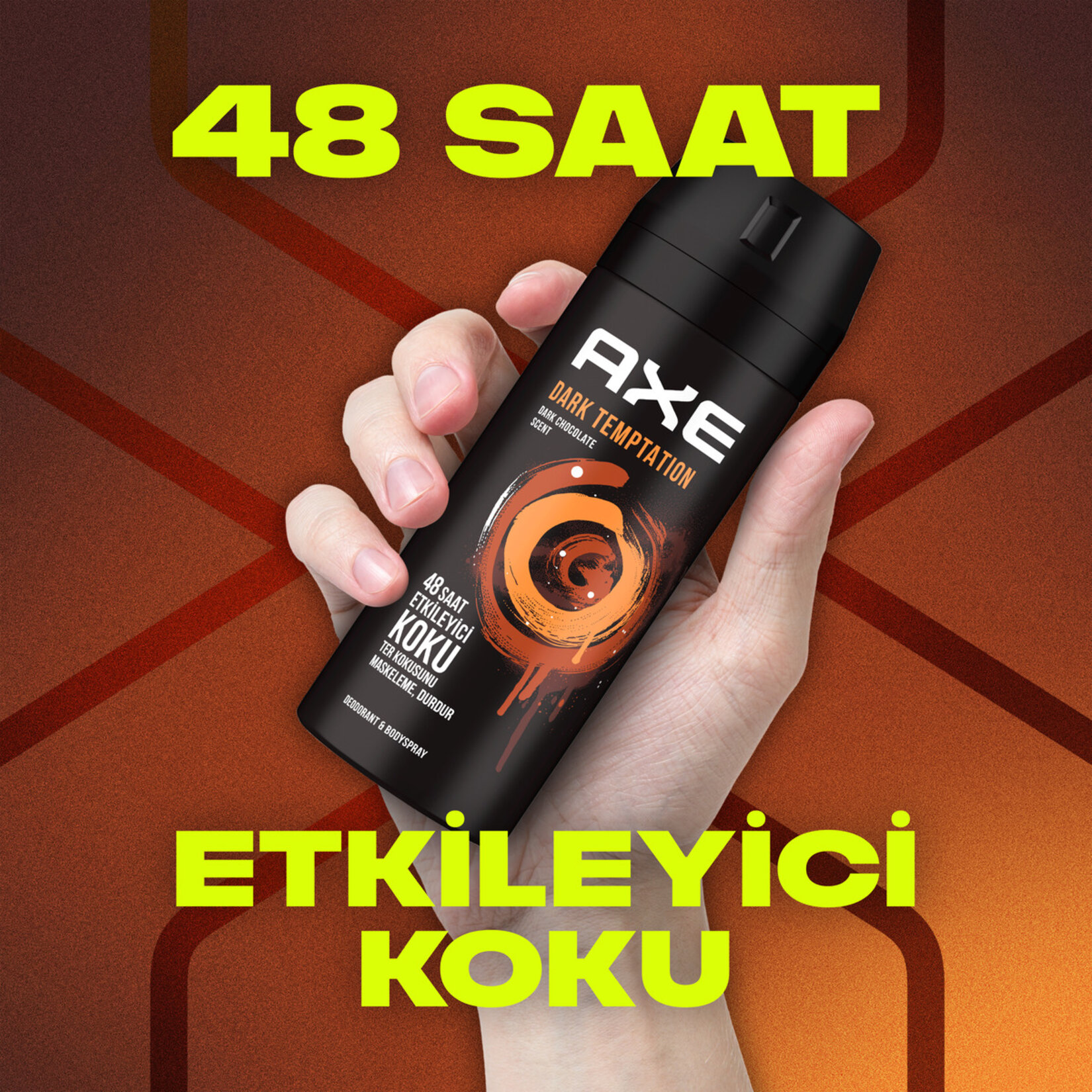 Axe Dark Temptation Deodorant, 150 Ml – Schokoladenduft, 48h Schutz
