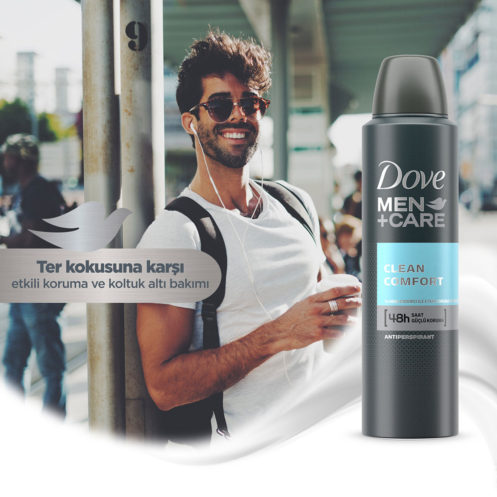 Dove Men Care Sprey Deodorant 1/4 Nemlendirici Krem Clean Comfort 150 Ml - Görsel 4