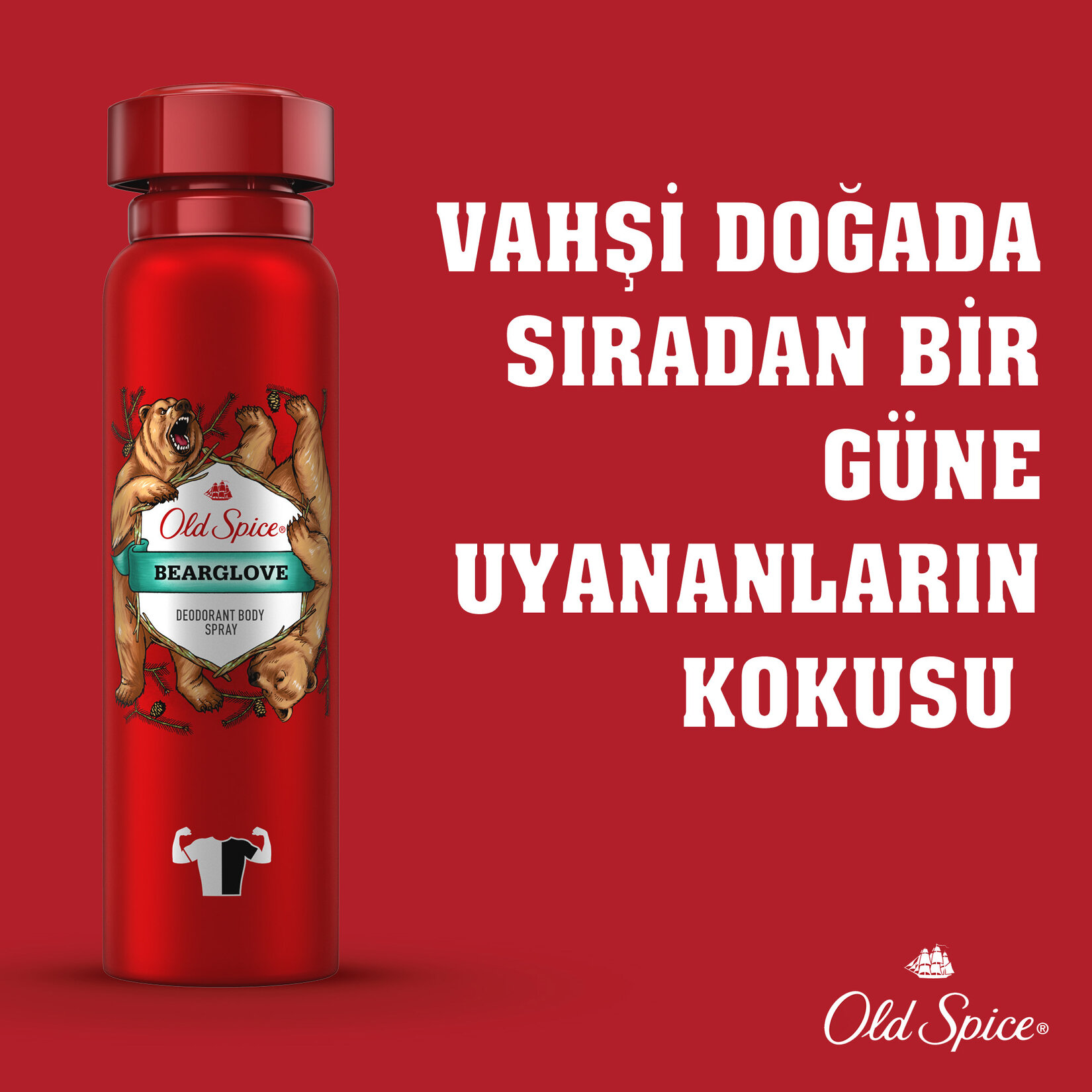 Old Spice Sprey Deodorant 150 ml Bearglove - Görsel 4