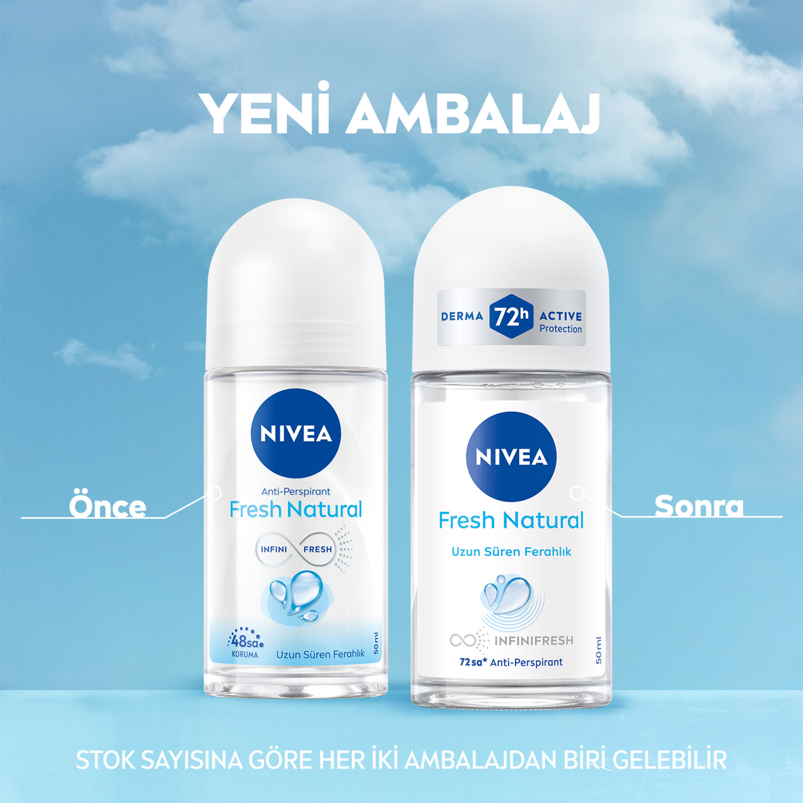NIVEA Kadın Roll-on Deodorant Fresh Natural 50 Ml - Görsel 2