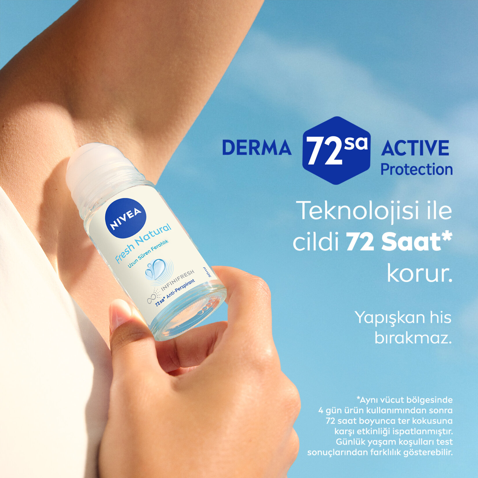 NIVEA Kadın Roll-on Deodorant Fresh Natural 50 Ml - Görsel 4