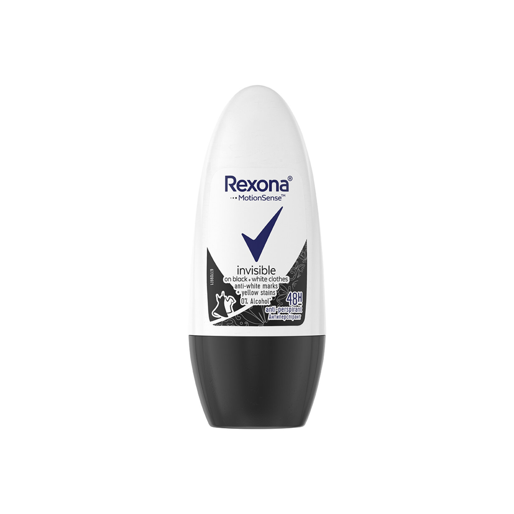 Rexona Kadın Roll On Deodorant Invisible Black White 50 ml - Görsel 1
