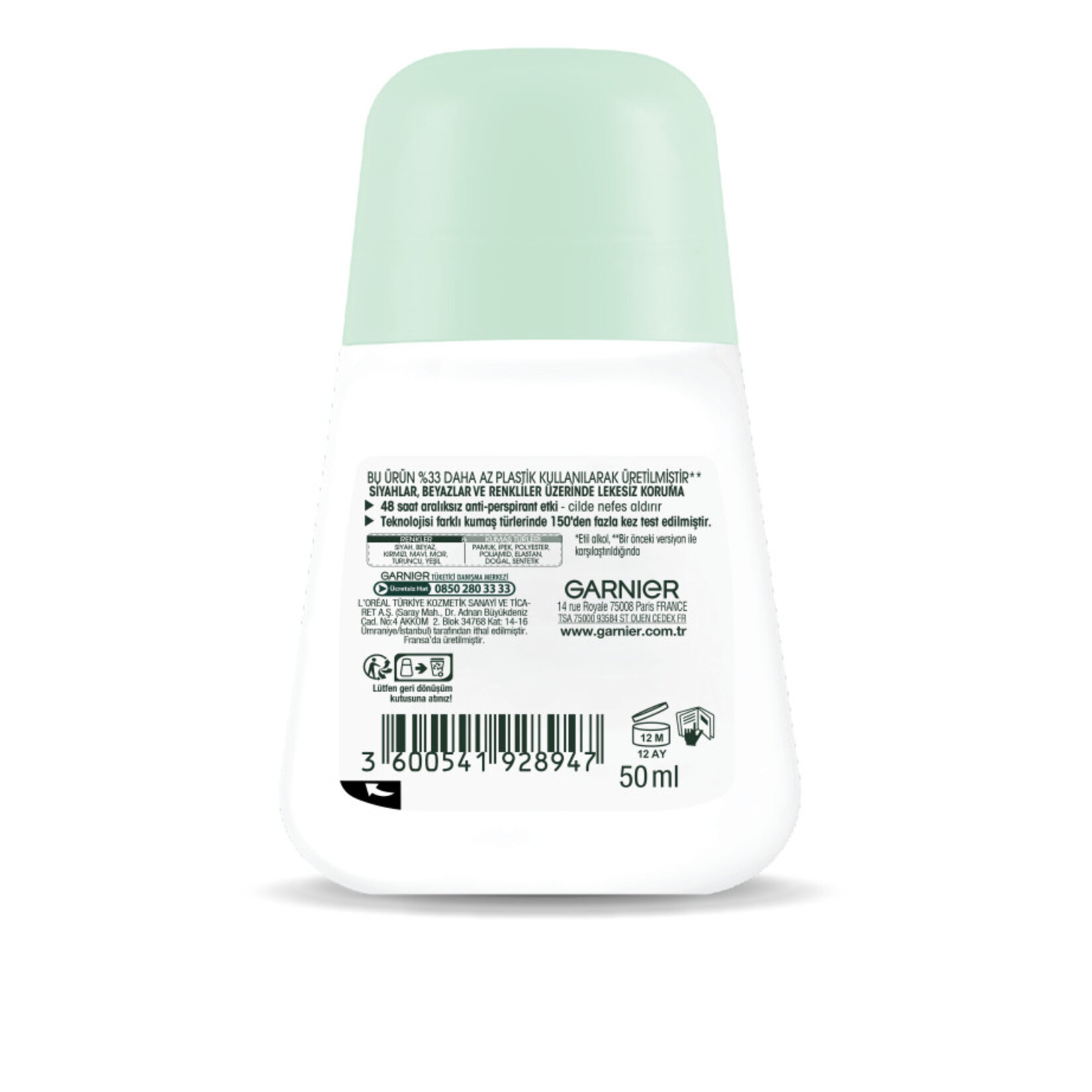 Garnier Mineral Lekesiz Koruma Ferah Koku Roll-On Deodorant - Görsel 2
