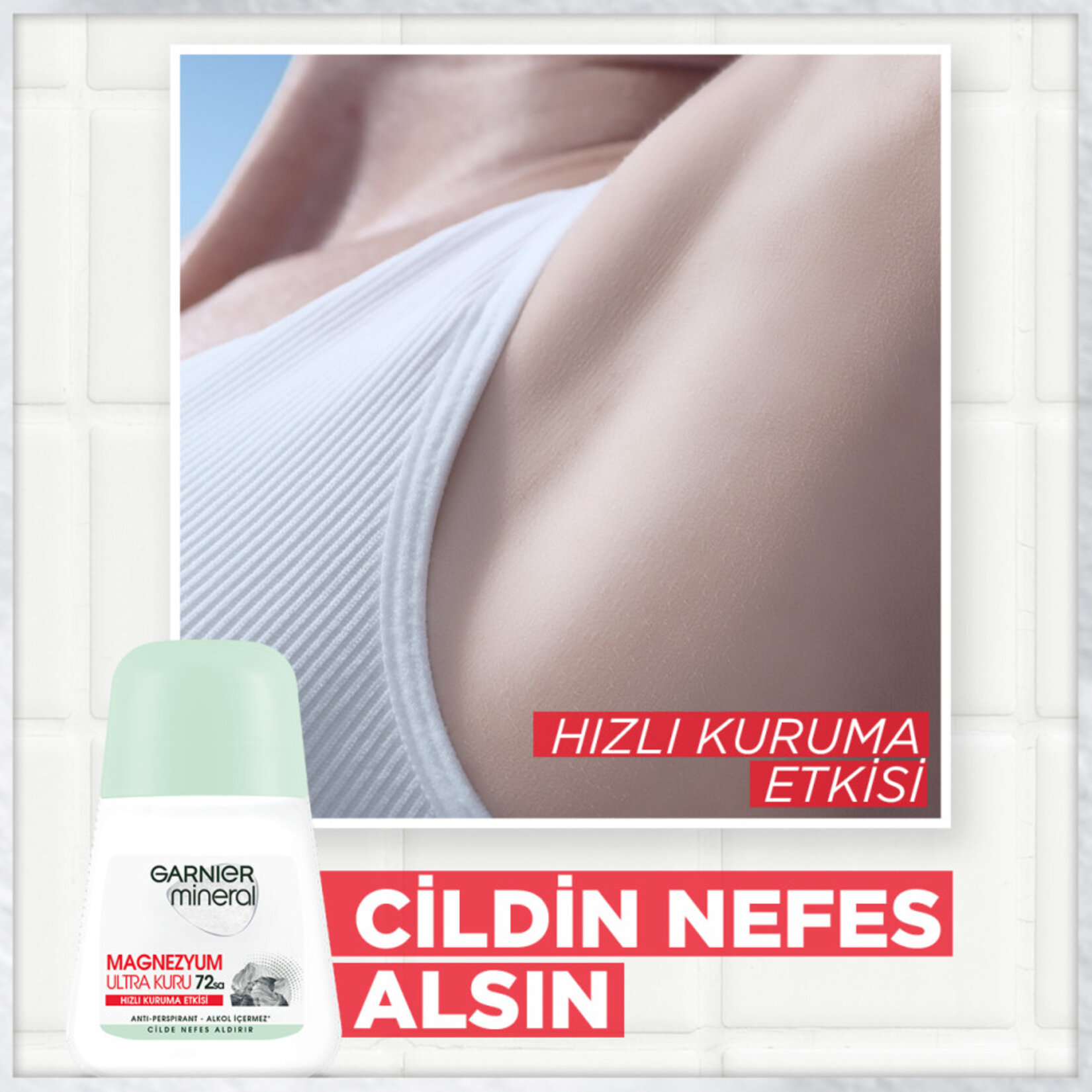 Garnier Mineral Magnezyum Ultra Kuru Roll-on - Görsel 3