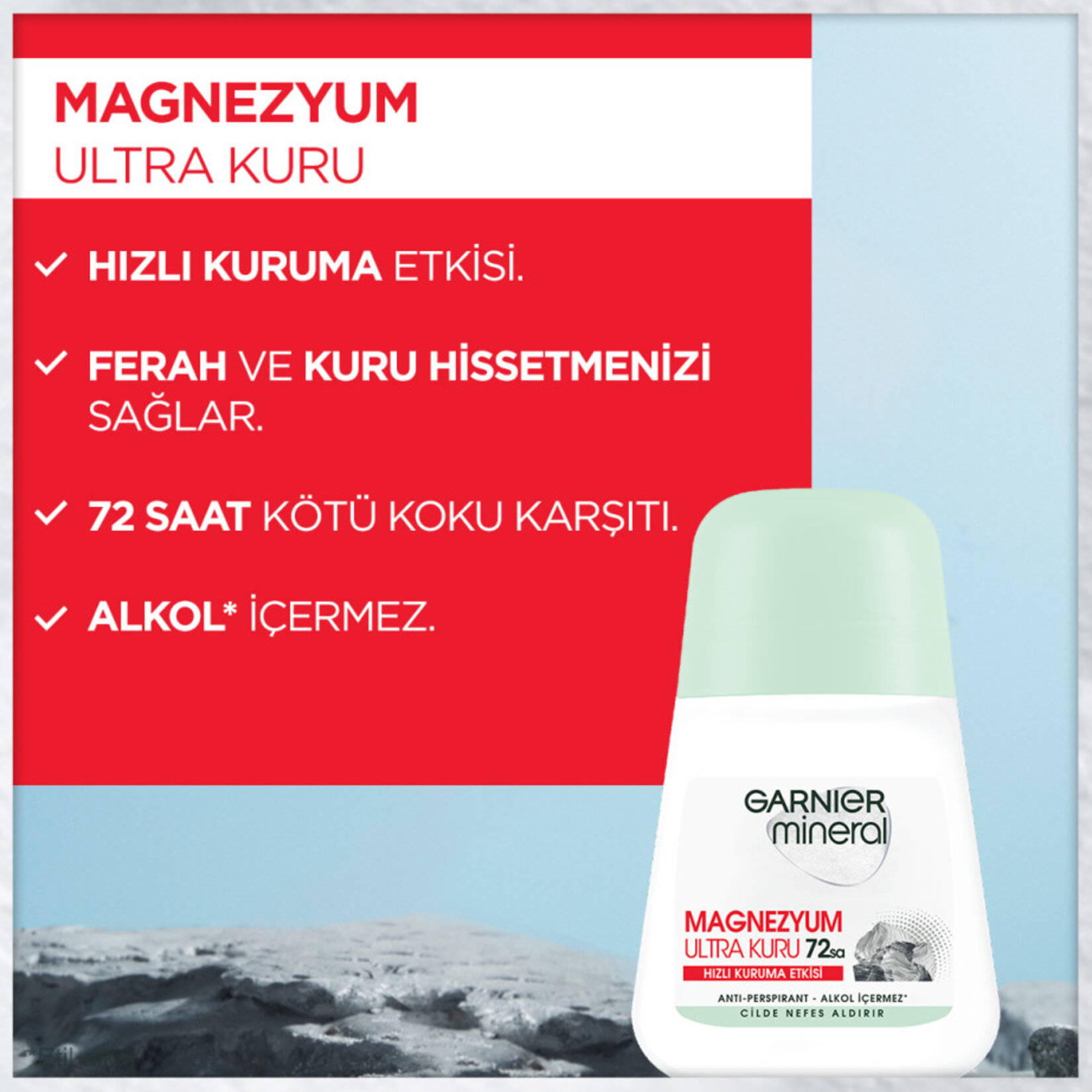 Garnier Mineral Magnezyum Ultra Kuru Roll-on - Görsel 5
