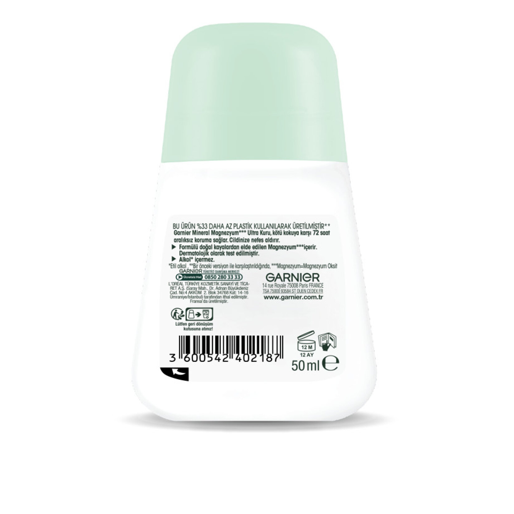 Garnier Mineral Magnezyum Ultra Kuru Roll-on - Görsel 2