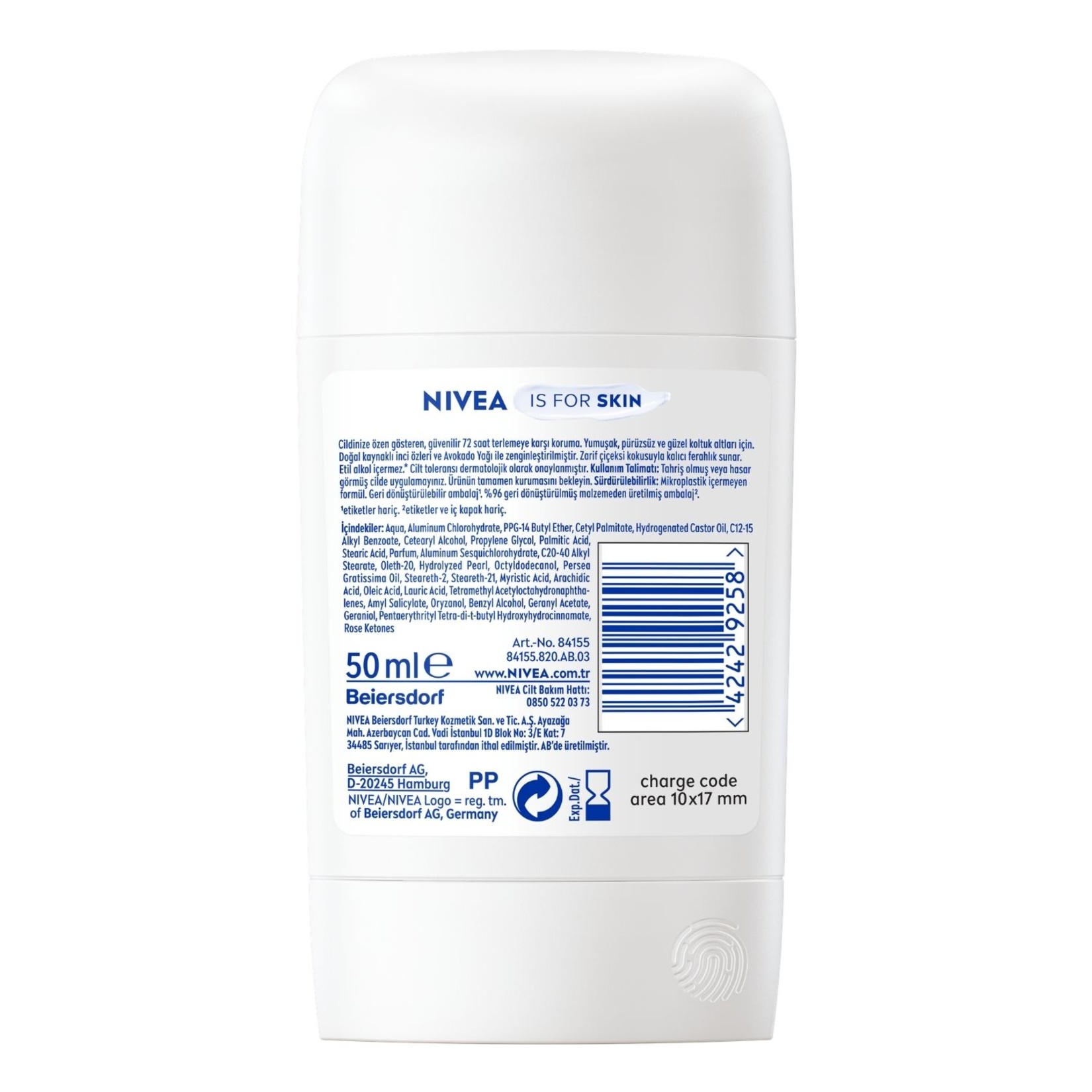NIVEA Kadın Stick Deodorant Pearl&Beauty 72 Saat Anti-perspirant 50 Ml - Görsel 6