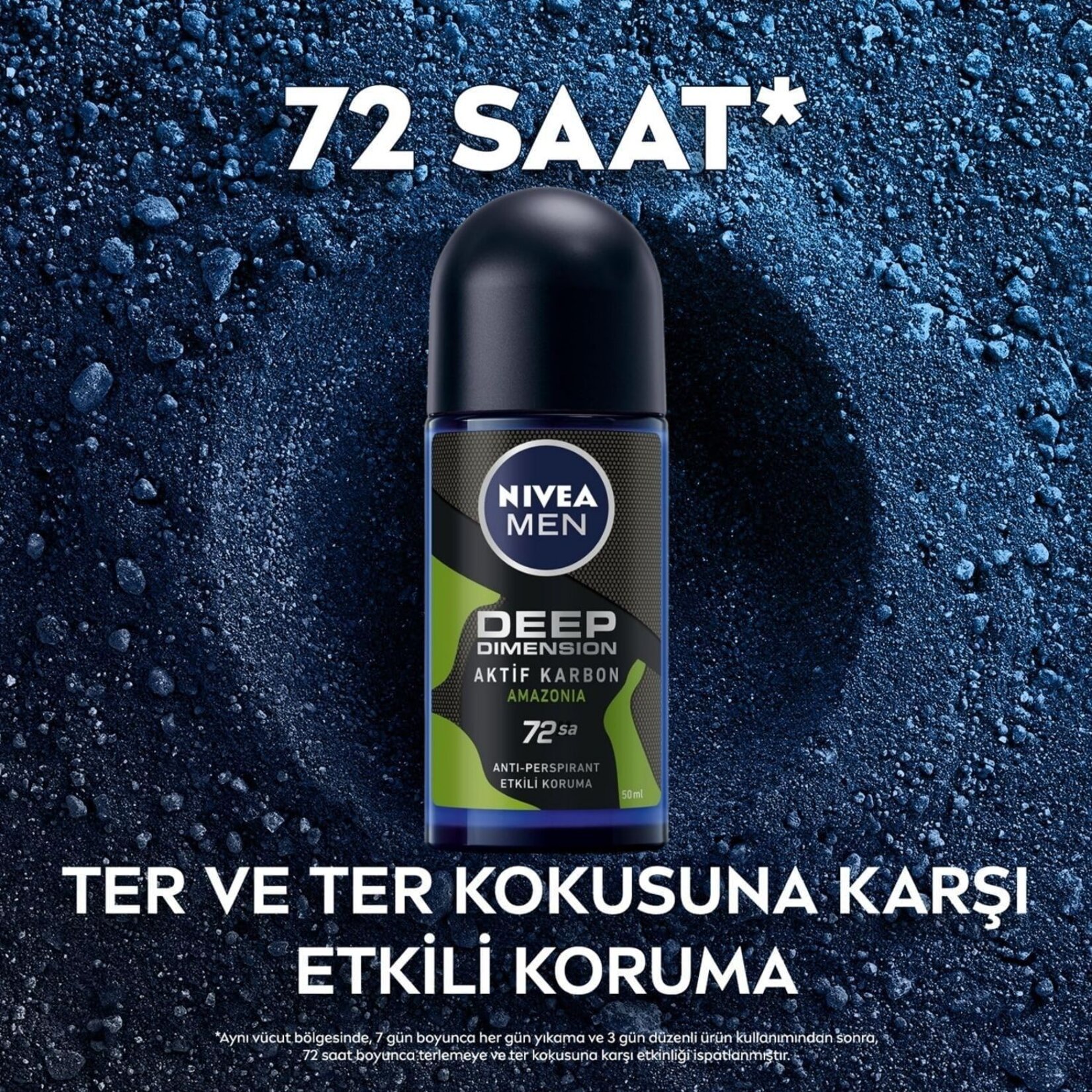 NIVEA MEN Erkek Roll-on Deodorant Deep Dimension Amazonia 50 Ml - Görsel 2