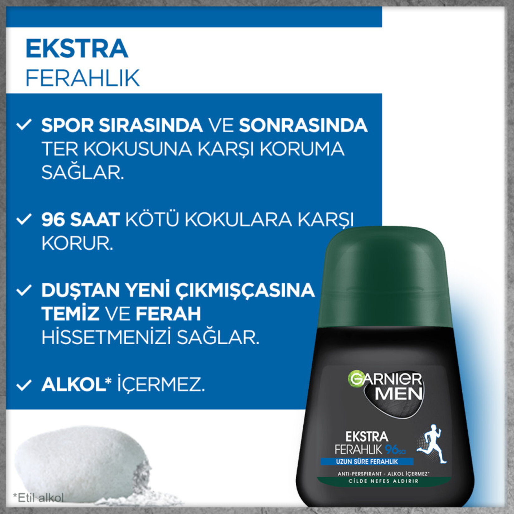 Garnier Men Ekstra Ferahlık Roll-on Deodorant - Görsel 3