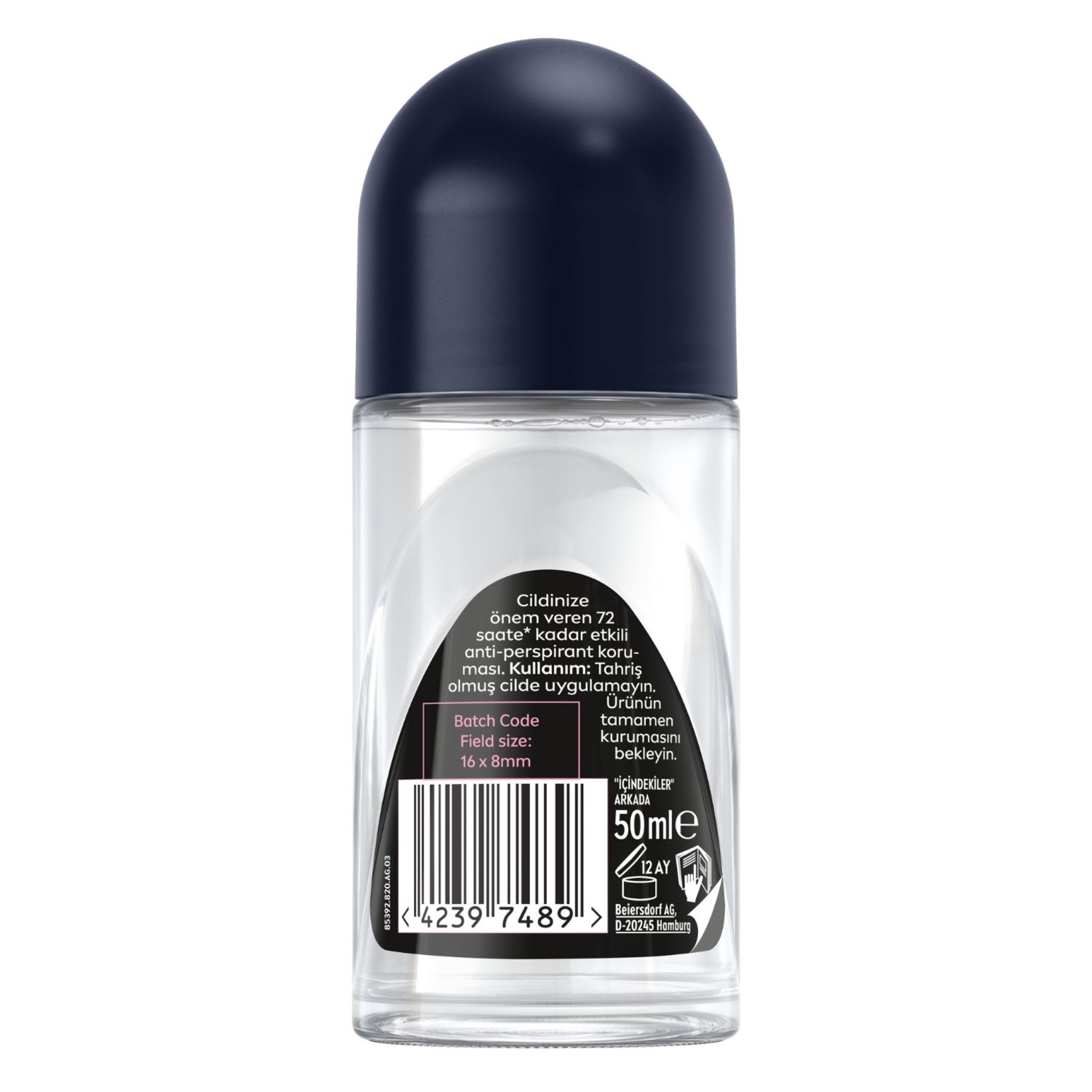 NIVEA MEN Erkek Roll-On Deodorant Black&White Invisible Güçlü Etki 50 Ml - Görsel 2