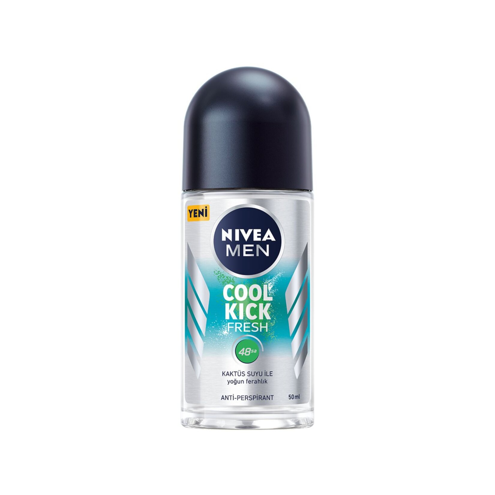 NIVEA Men Erkek Roll-on Deodorant Cool Kick Fresh Ter ve Ter Kokusuna Karşı 48 Saat Anti-perspirant Koruma 50ml - Görsel 1