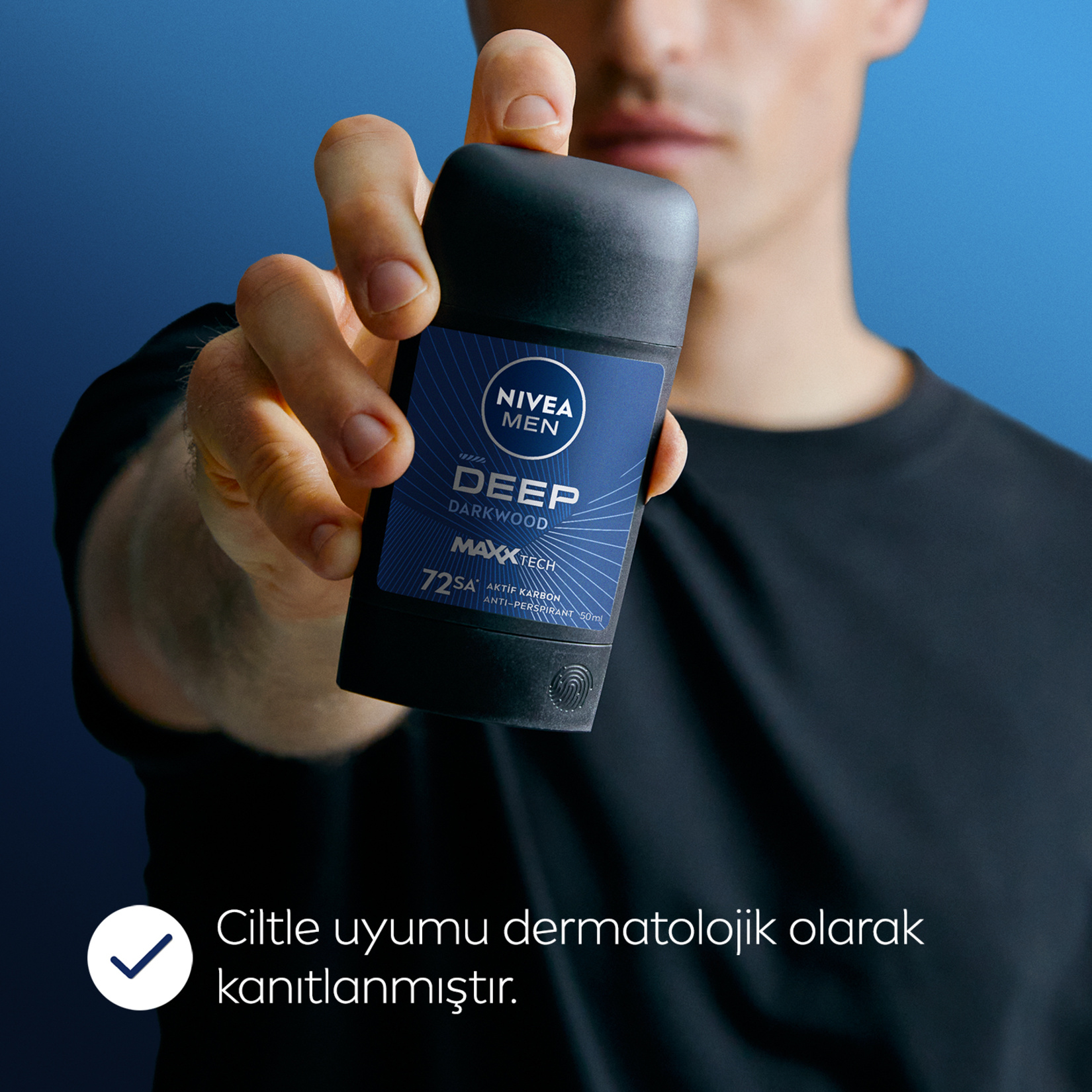 NIVEA MEN Erkek Stick Deodorant Deep Darkwood 50 Ml - Görsel 5
