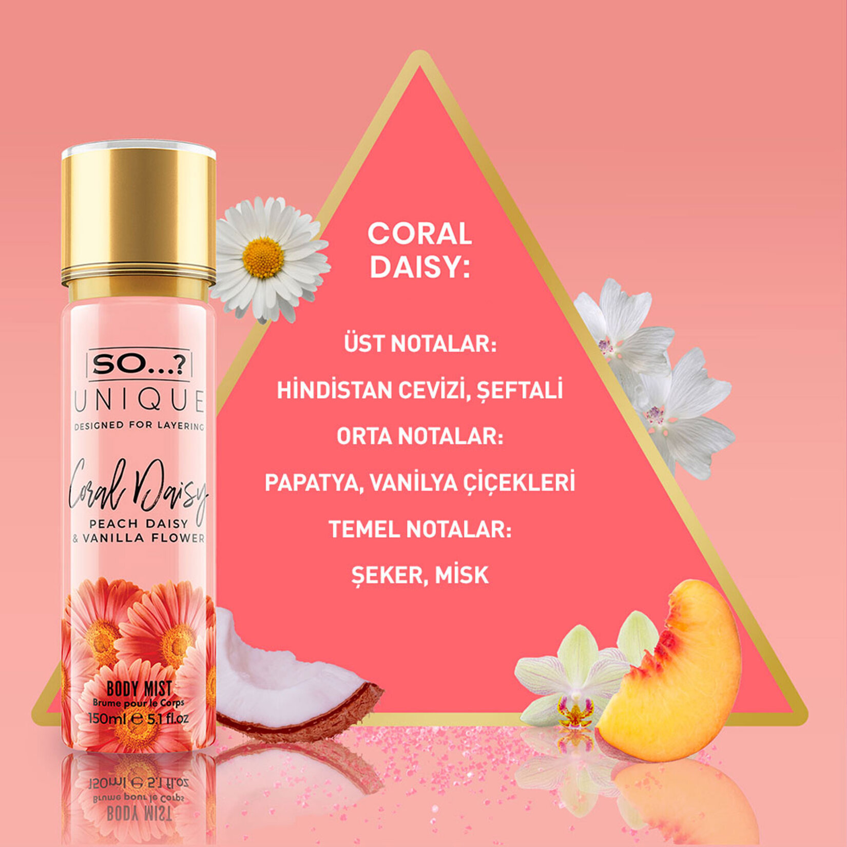So?? Unıque Coral Daısy Vücut Spreyi 150 Ml - Görsel 2