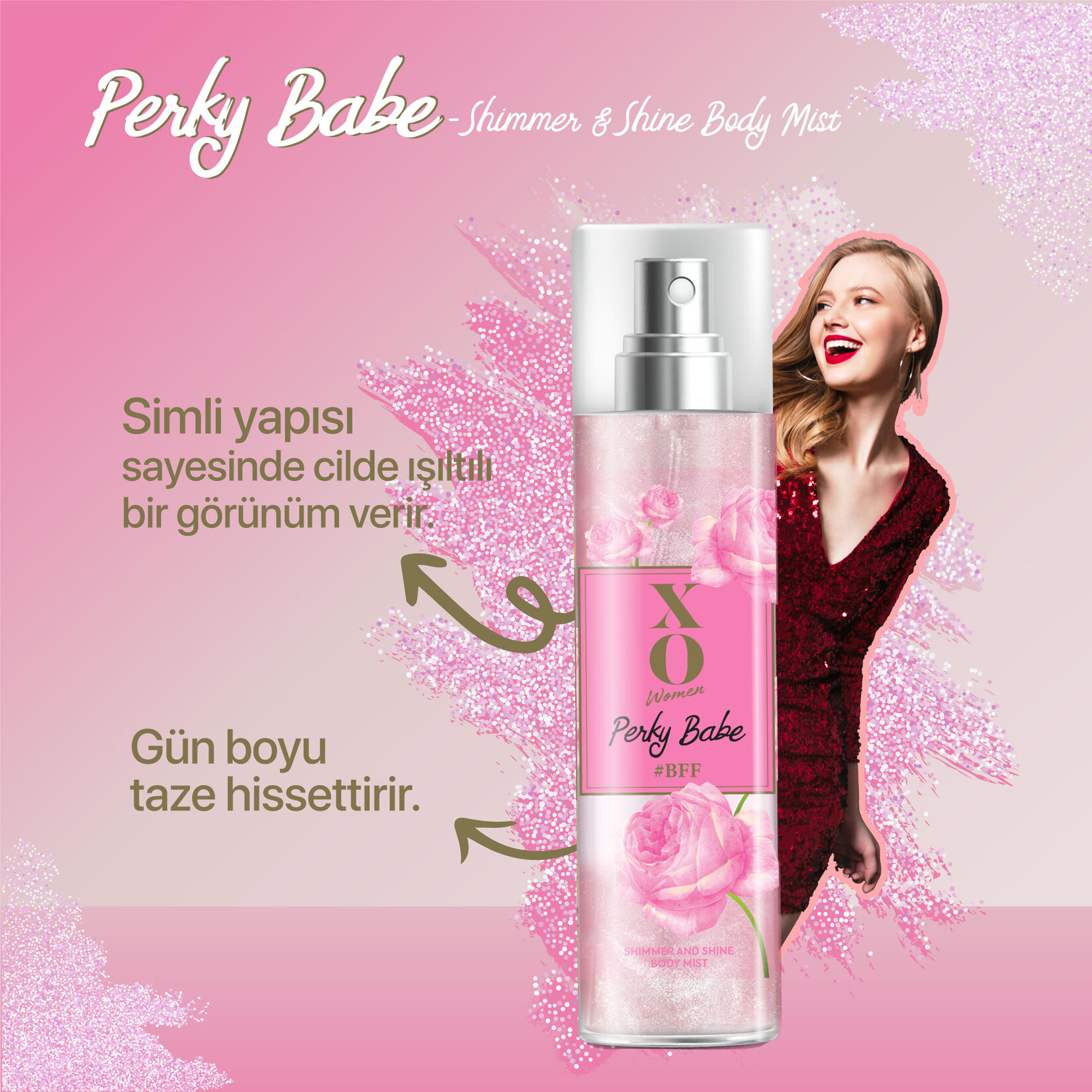 Xo Perky Babe Shimmer Body Mıst 150 Ml - Görsel 2