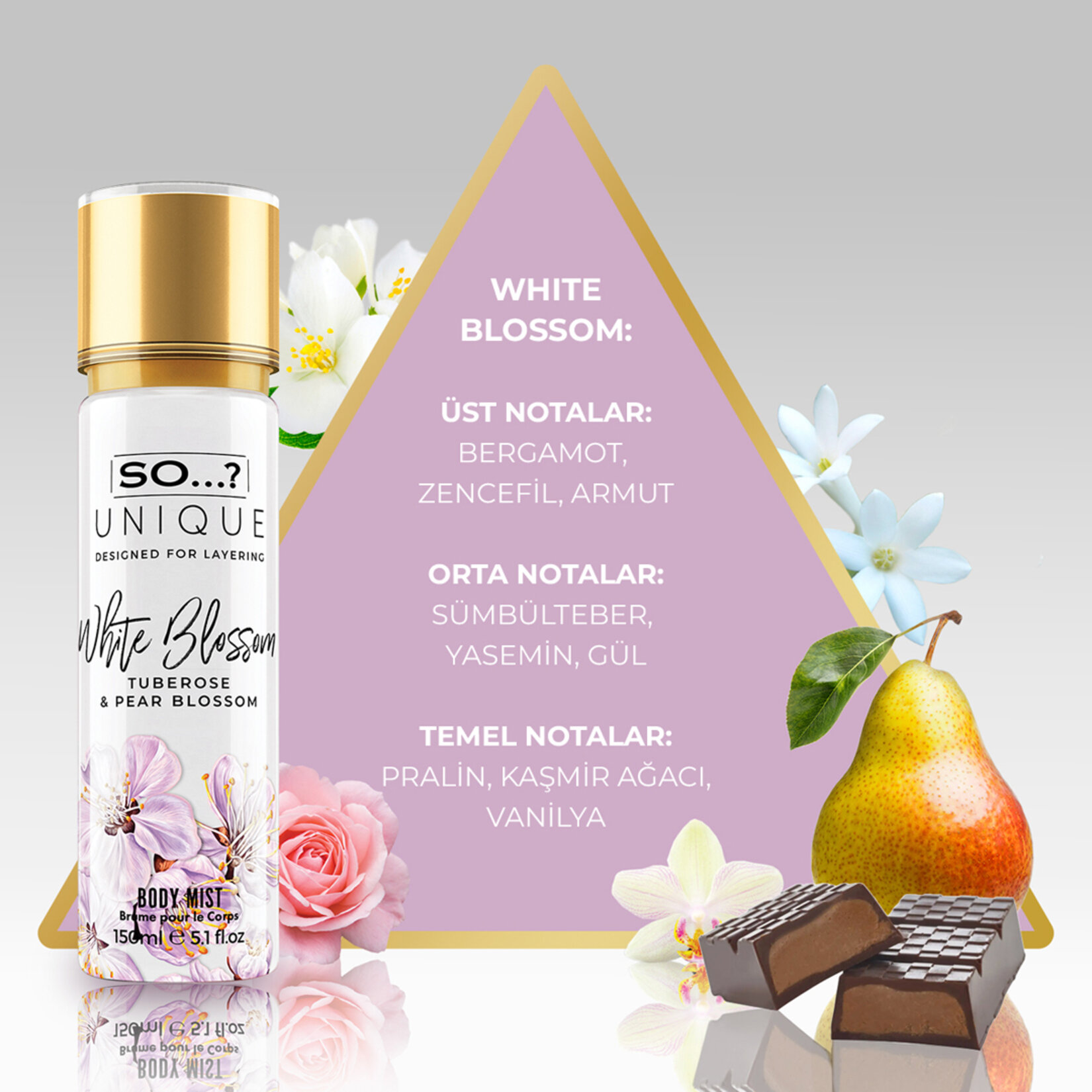 So...? Unique White Blossom Vücut Spreyi 150 Ml - Görsel 2