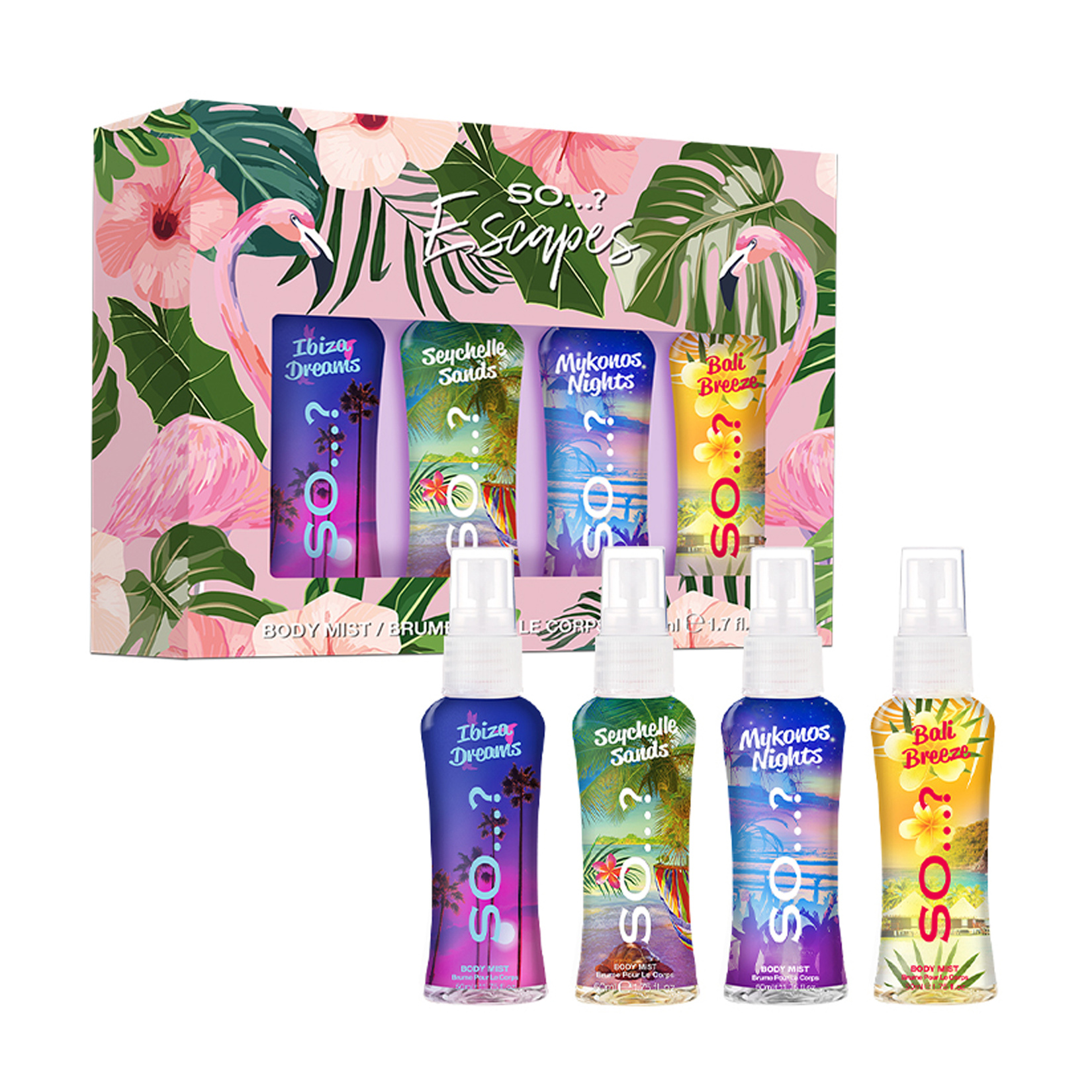 So...? Body Mist Summer Escapes Mini Set 4x50ml - Görsel 1