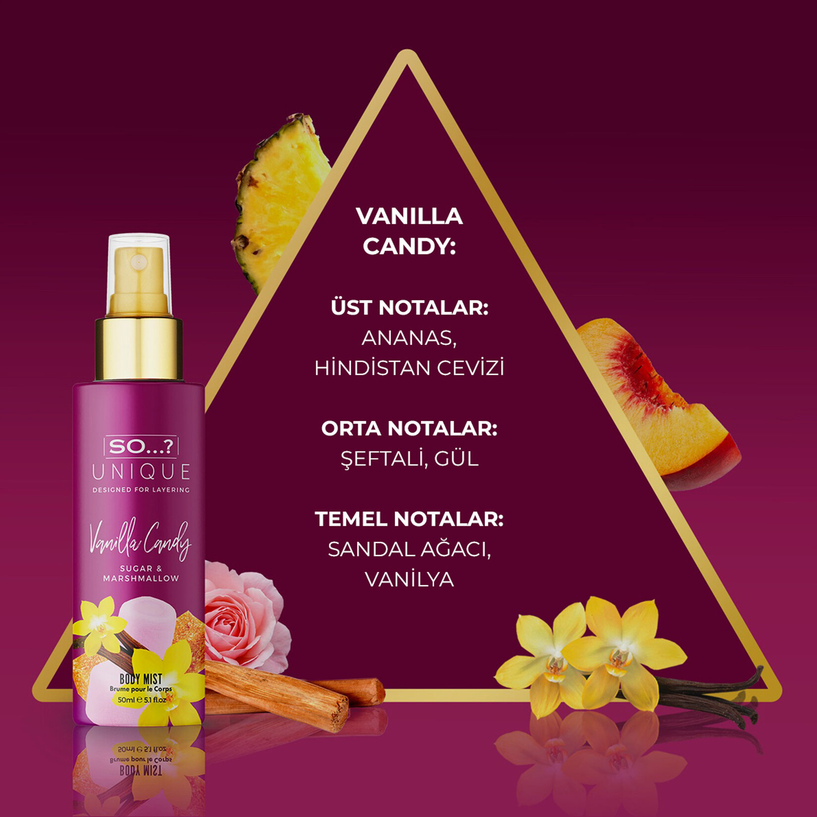 So...? Unique Mini Vücut Spreyi Hediye Seti 4x50ml - Görsel 2