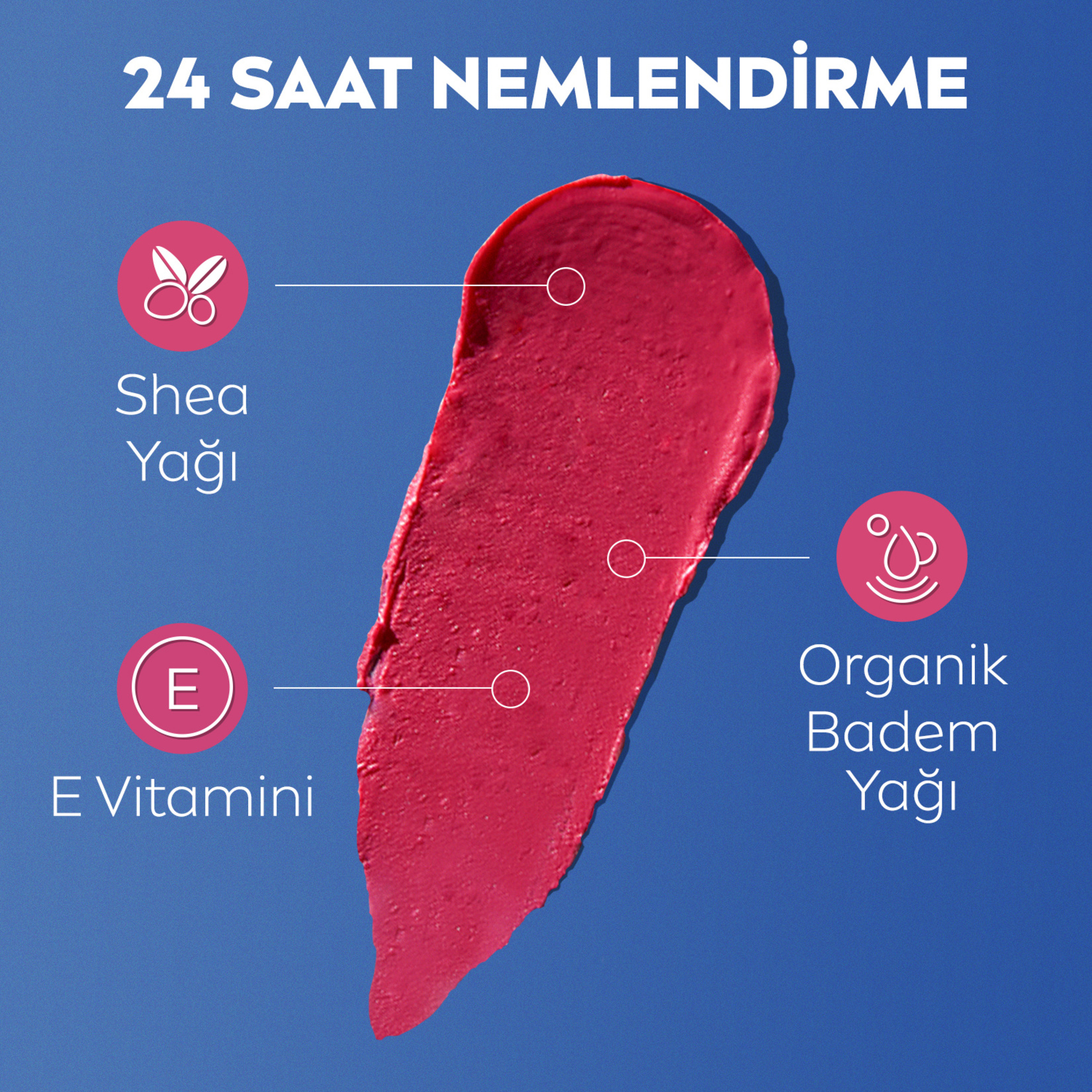 NIVEA Pembe Renkli Nemlendirici Dudak Bakım Kremi 4,8 G - Görsel 6
