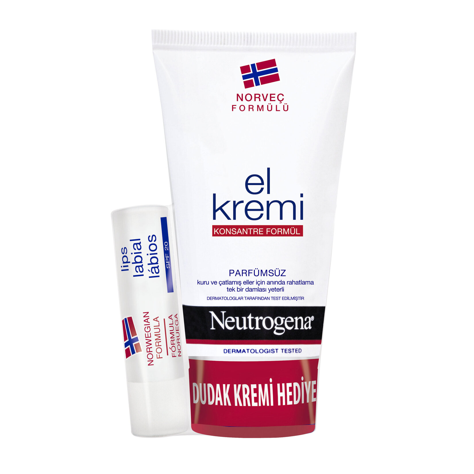 Neutrogena Parfümsüz El Kremi Ve Dudak Nemlendirici Hediyeli Set