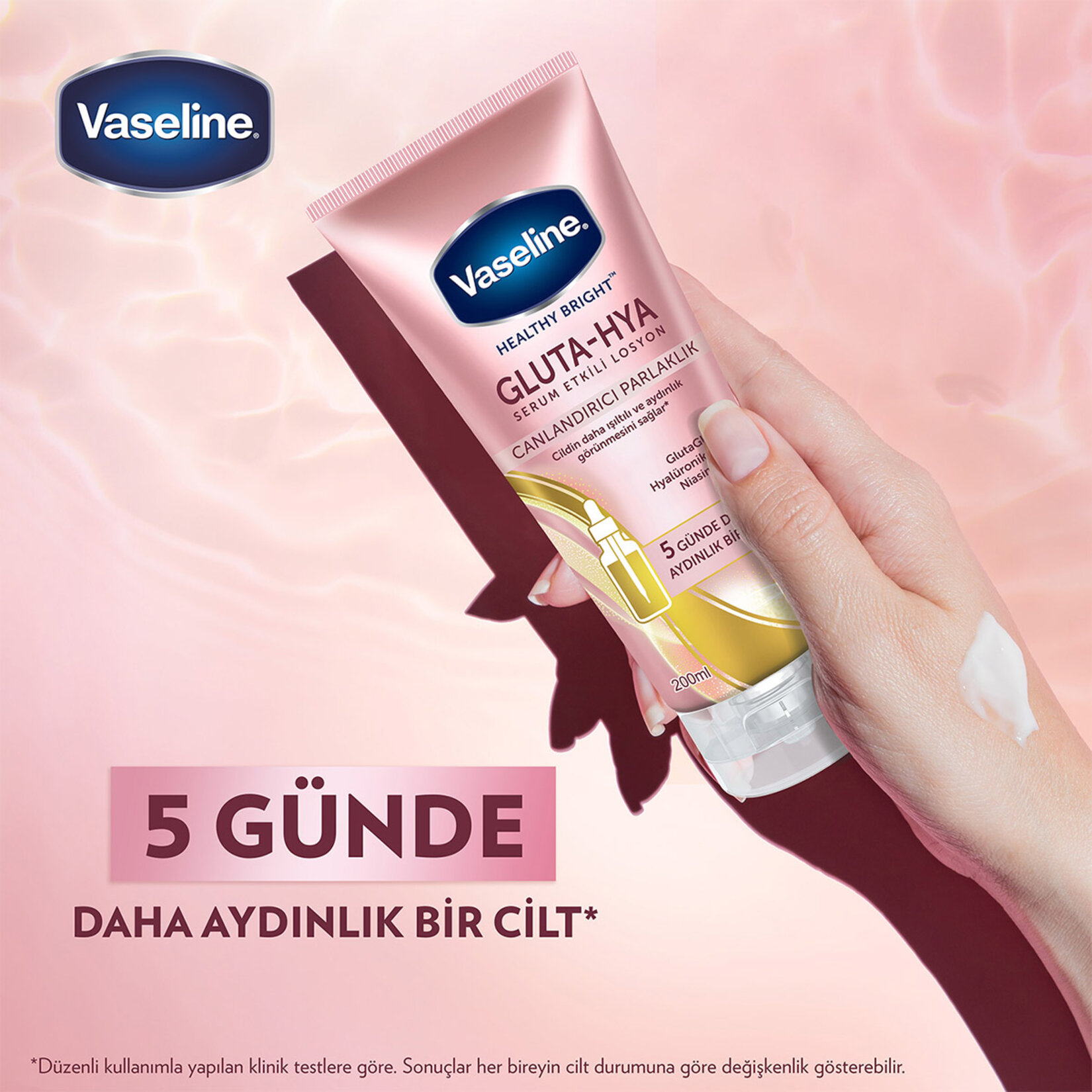 Vaseline Gluta-Hya Canlandırıcı Parlaklık 200 Ml - Görsel 4