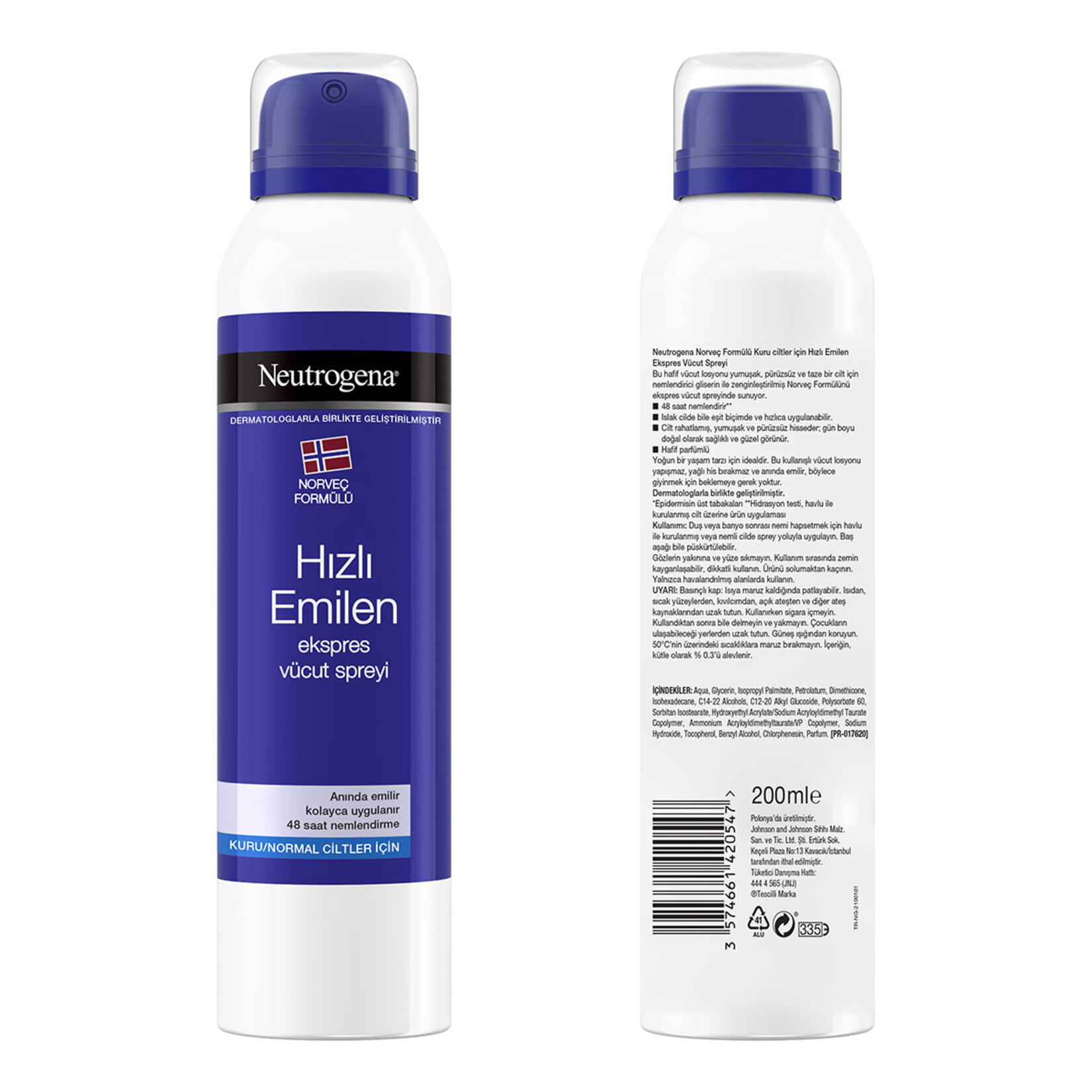 Neutrogena Hızlı Emilen Vücut Spreyi 200Ml